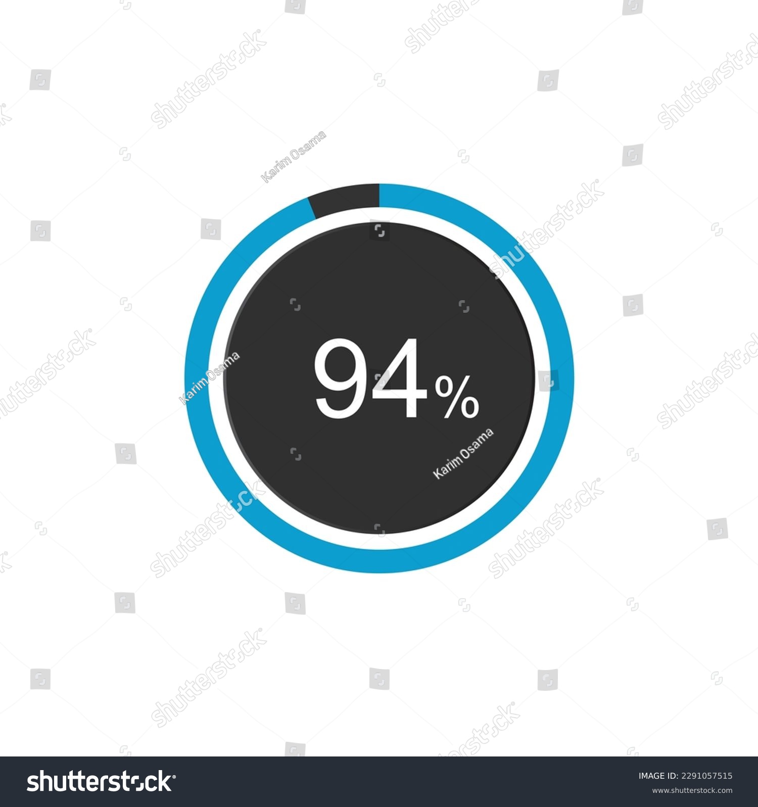 SVG of 94% Loading. 94% circle diagrams Infographics vector, 94 Percentage ready to use for web design ux-ui. svg