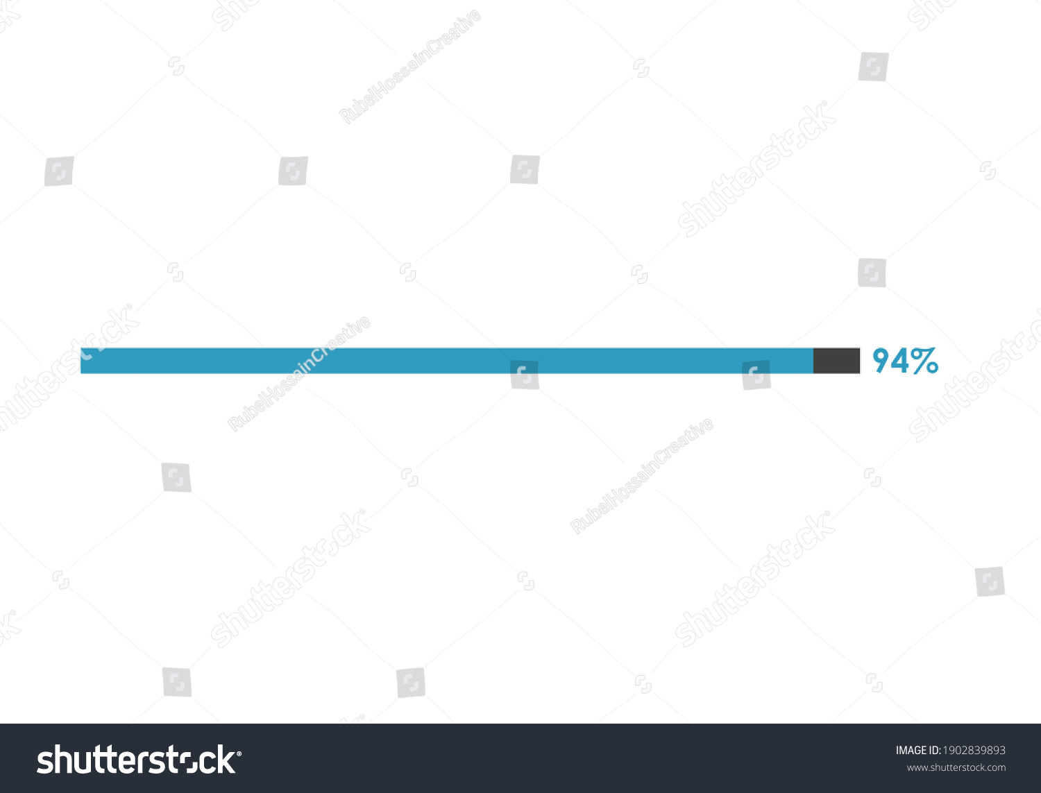 SVG of 94% loading icon, 94% Progress bar vector illustration svg