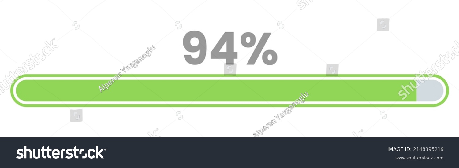 SVG of 94% Loading. 94% progress bar Infographics vector, 94 Percentage ready to use for web design ux-ui svg