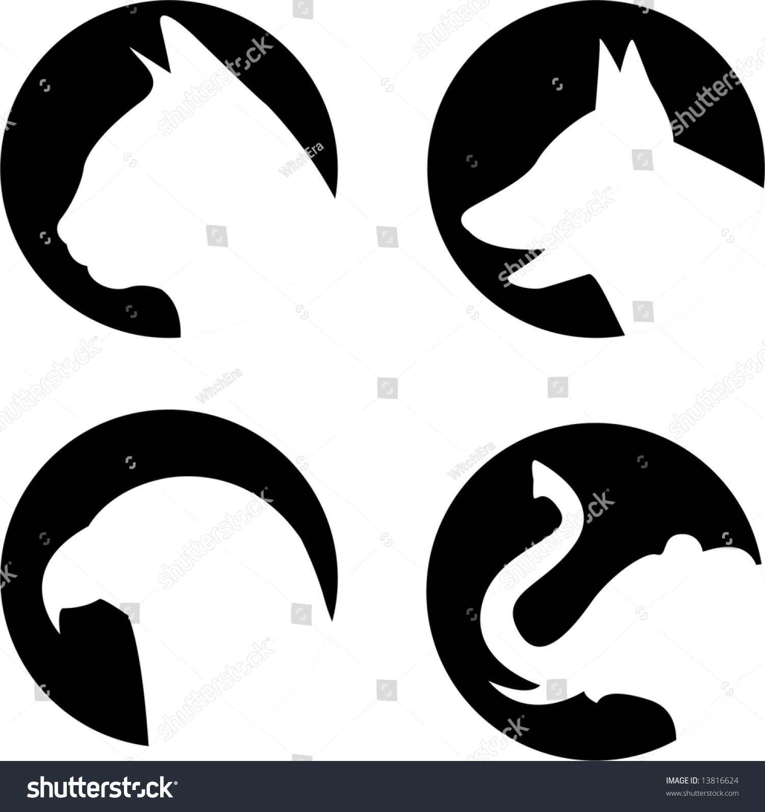 Logo Animals Stock Vector 13816624 - Shutterstock