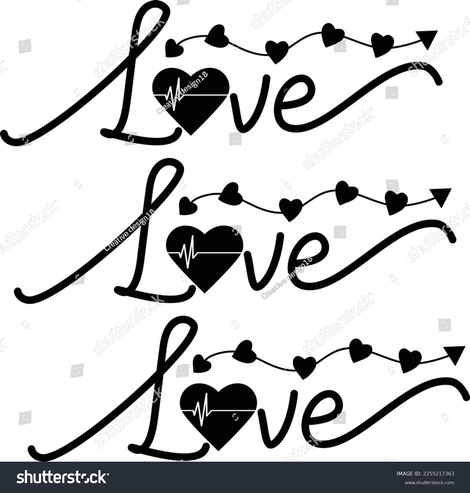SVG of 
Love love love SVG design svg