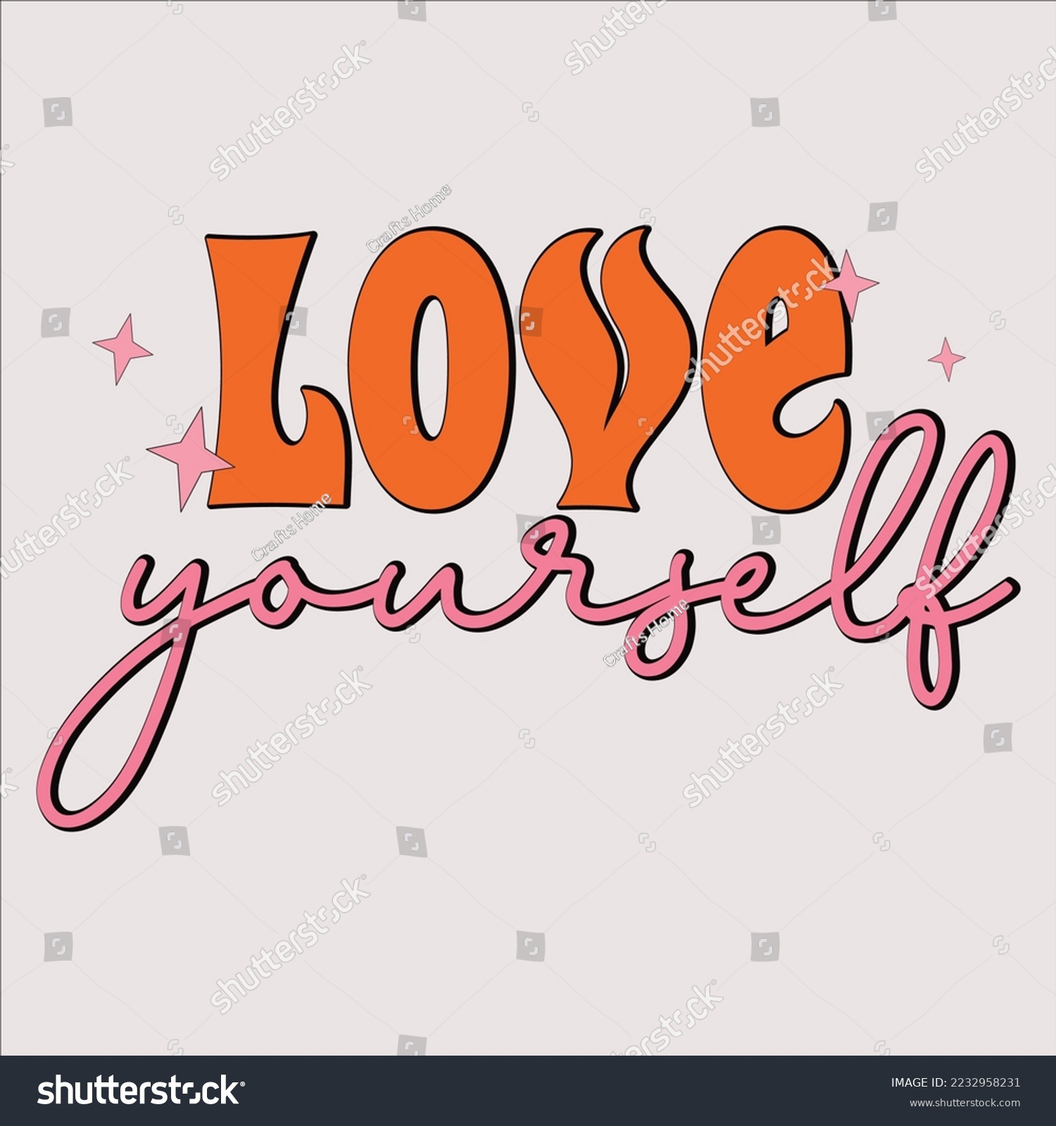 SVG of  love yourself shirt, happy Inspirational shirt, print shirt, ,Funny, Svg Bundle, Funny Quote, Sarcastic Quote, Boho Quote, Rainbow Svg, Heart Svg, Love Heart, Mental Health Matters, svg