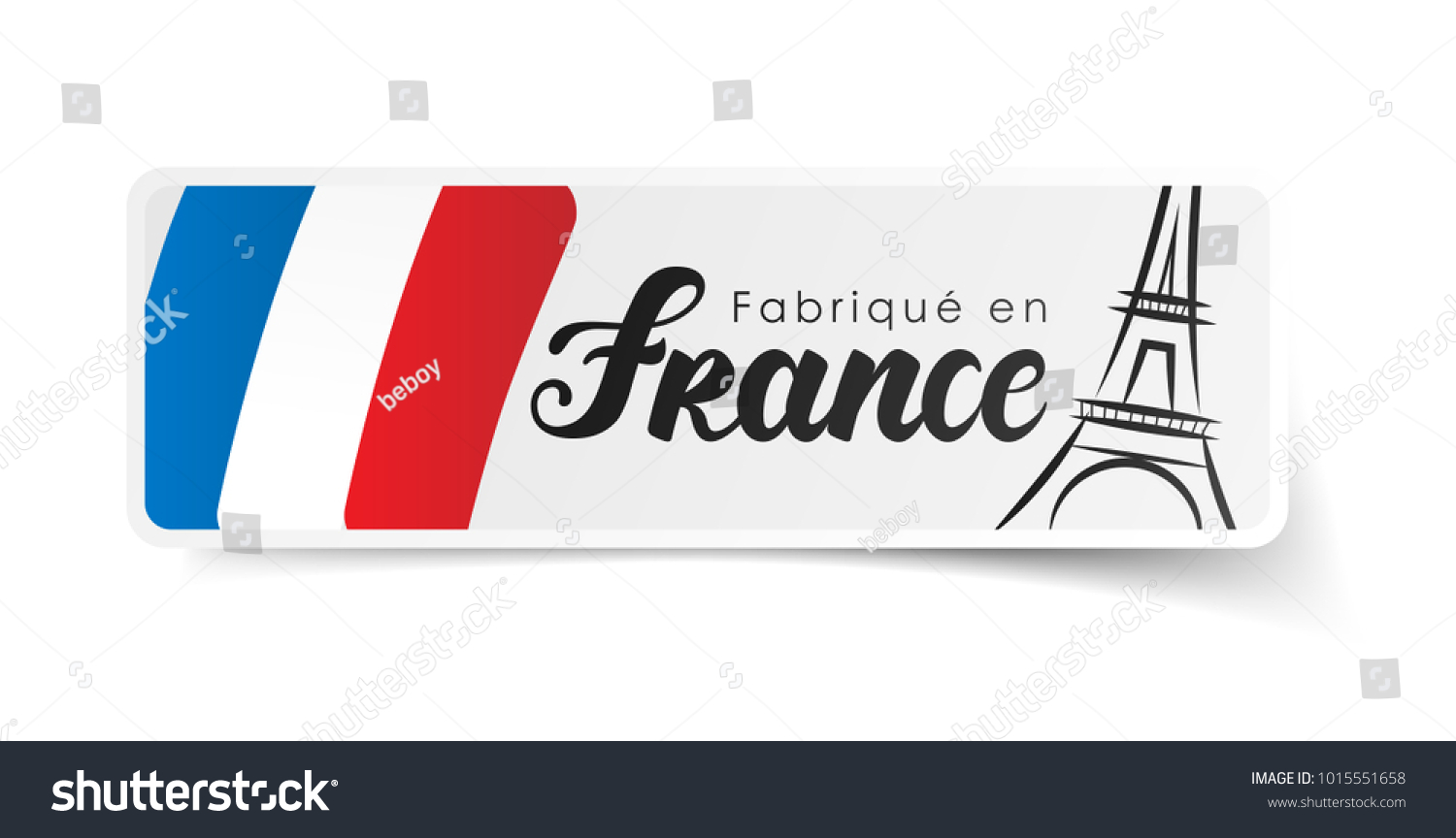 フランス語で Made In France ファブリケエンフランス のベクター画像素材 ロイヤリティフリー