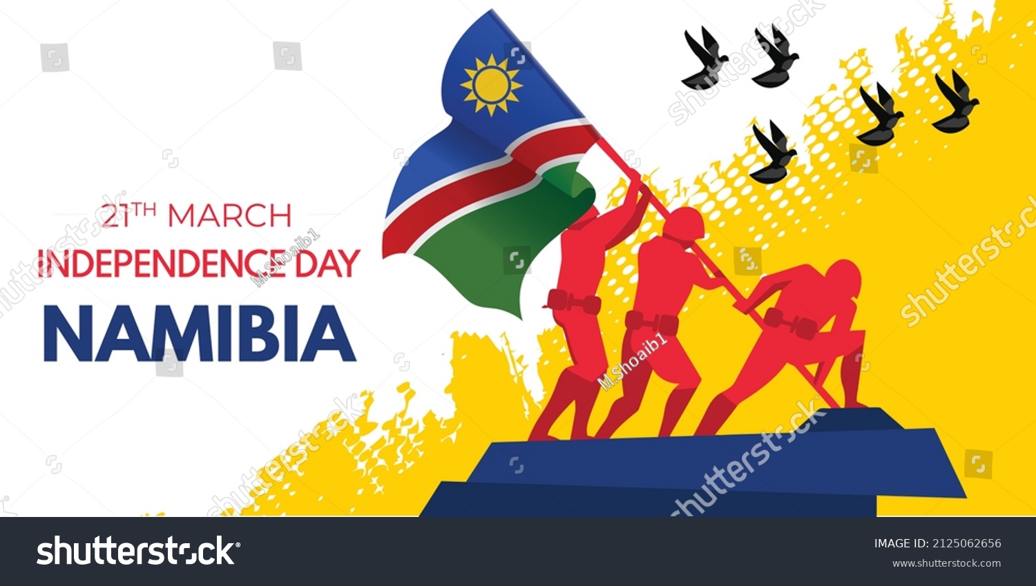 21 March Namibia Independence Day Concept Stock Vector (Royalty Free