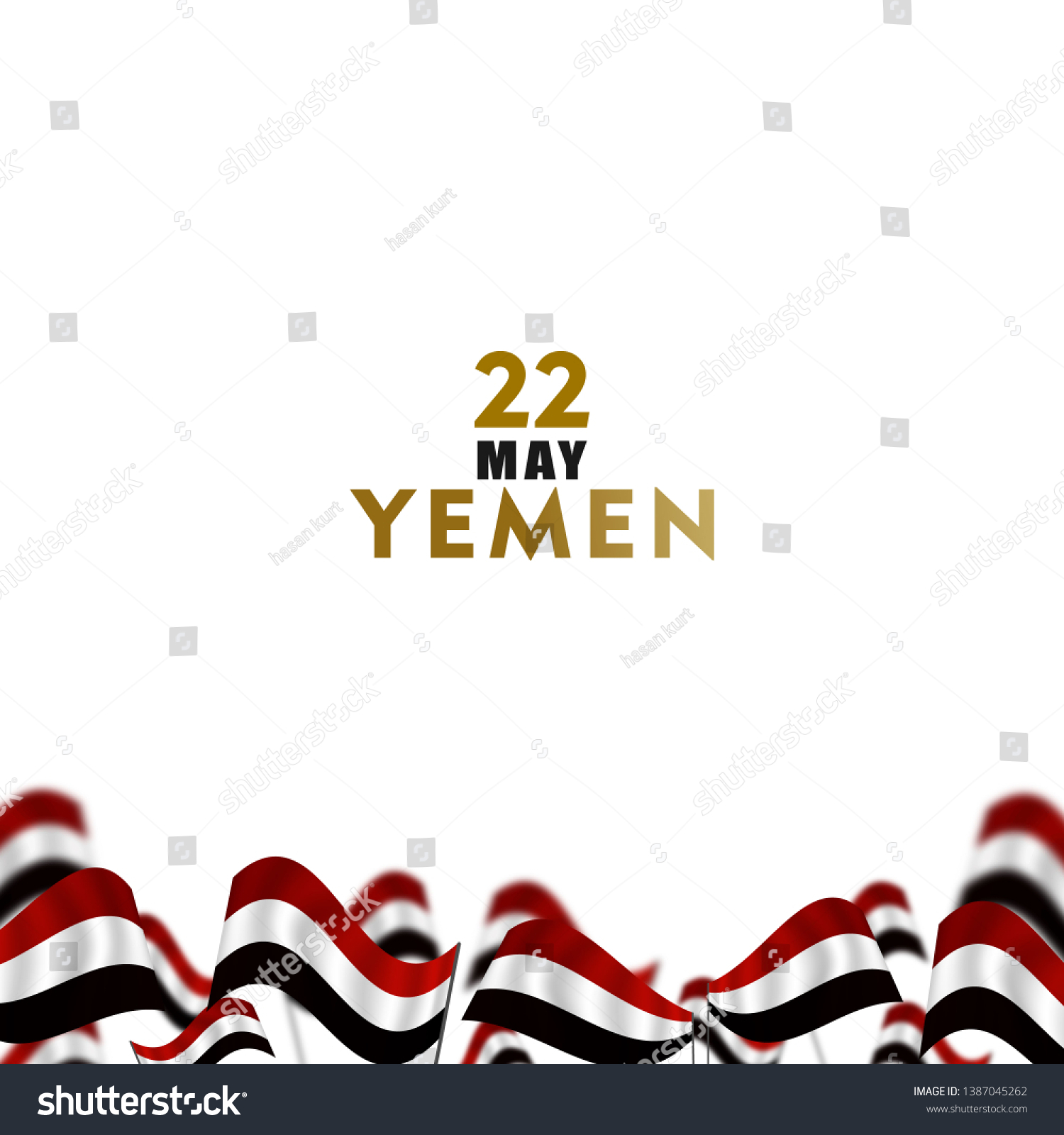SVG of 22 may. yemen unity day. waving yemen flag celebration card vector illustration svg
