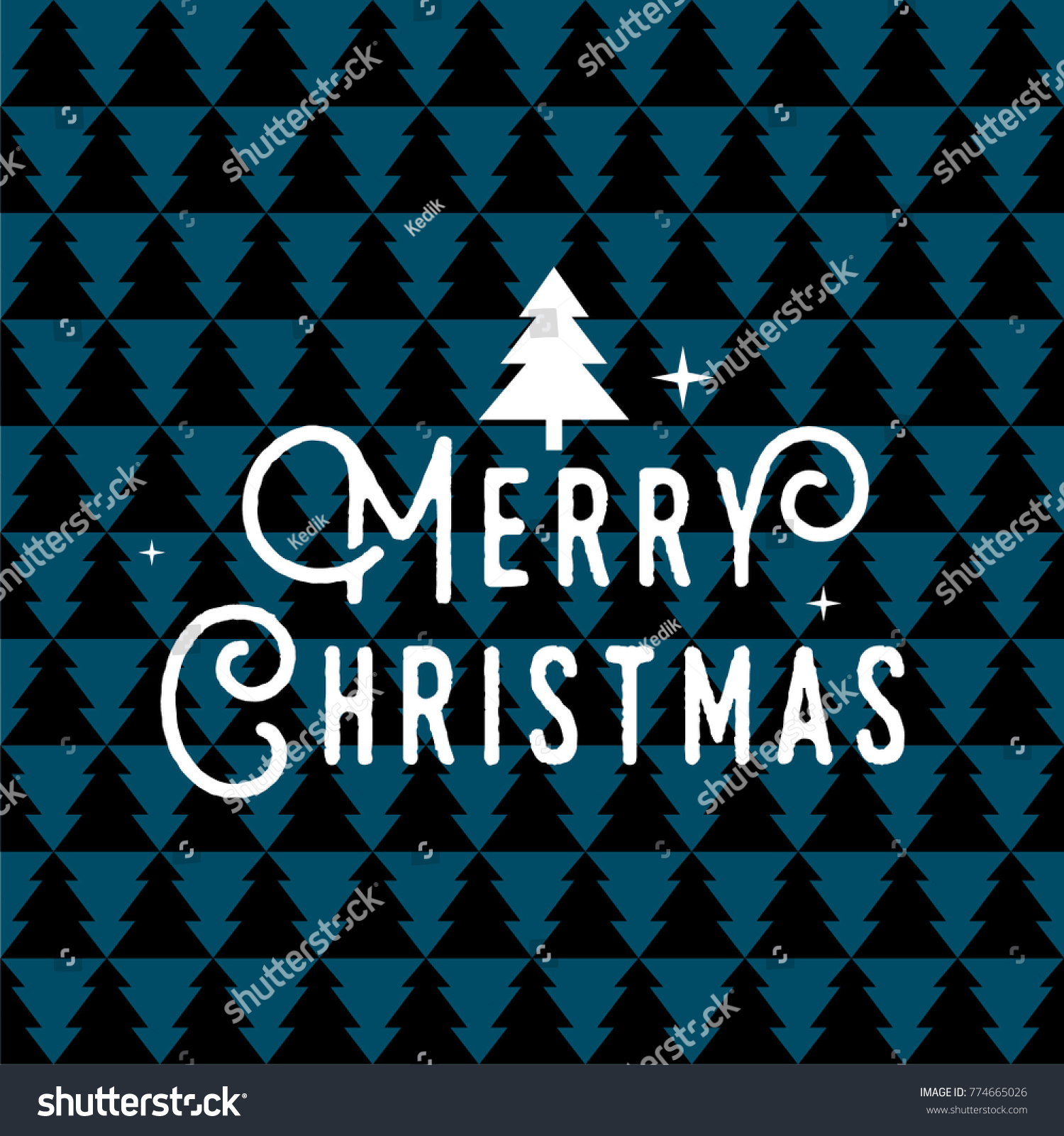 Merry Christmas Happy New Year 2018 Stock Vector 774665026 - Shutterstock