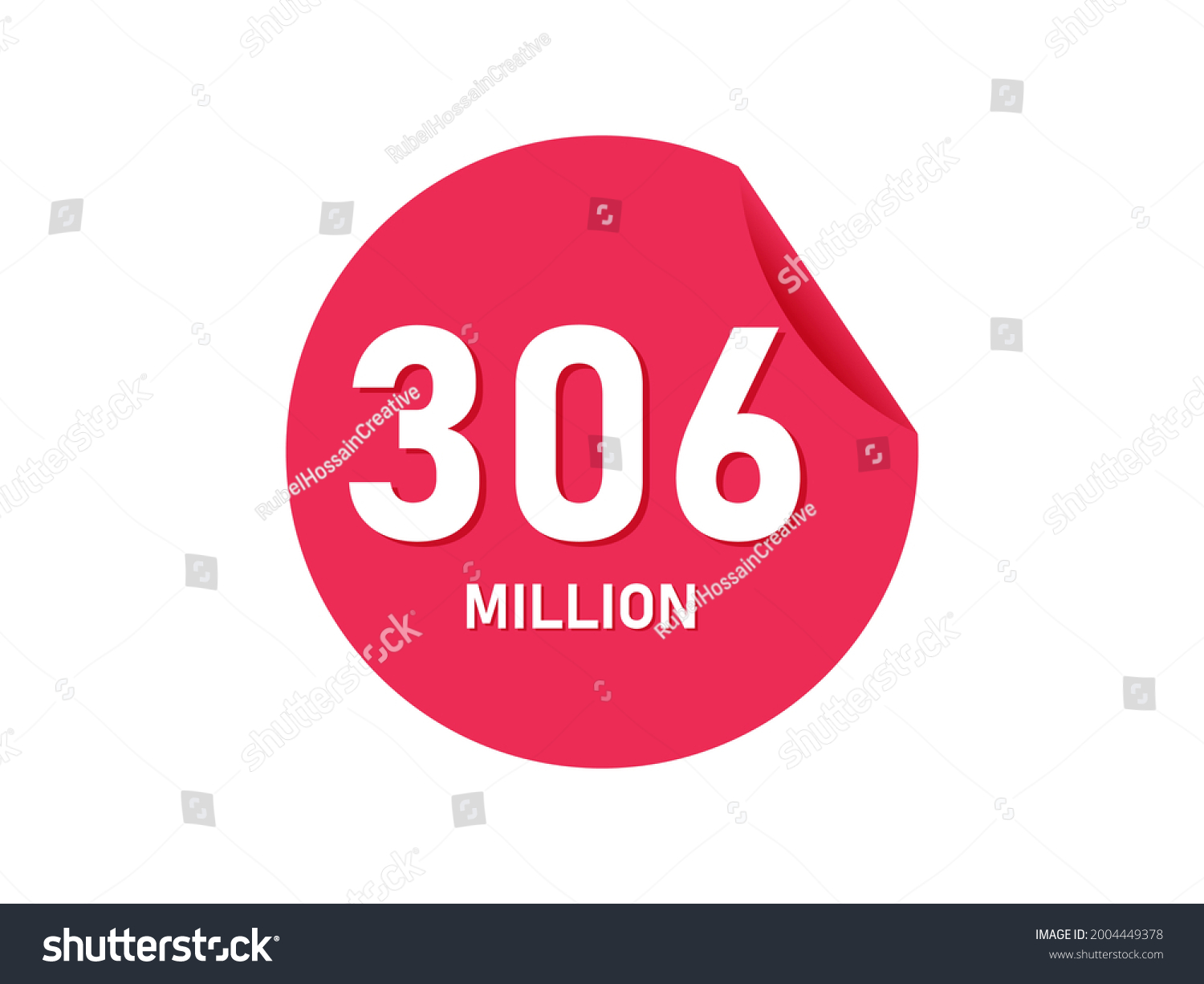 SVG of 306 million texts on the white background svg