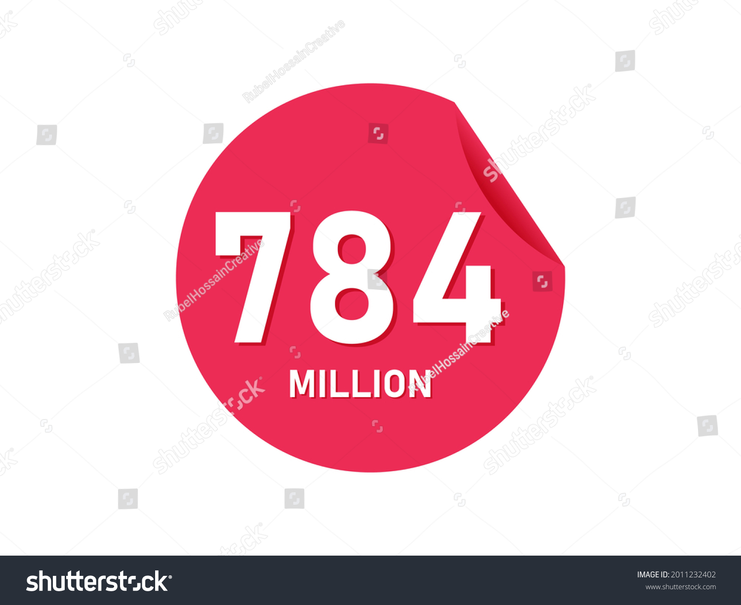 SVG of 784 million texts on the white background svg