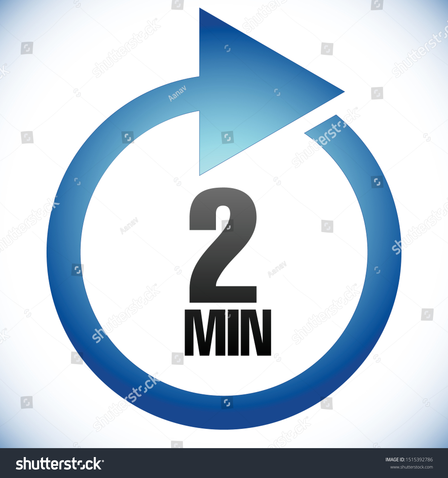 2 Minute Turnaround Time Tat Icon Stock Vector (Royalty Free 