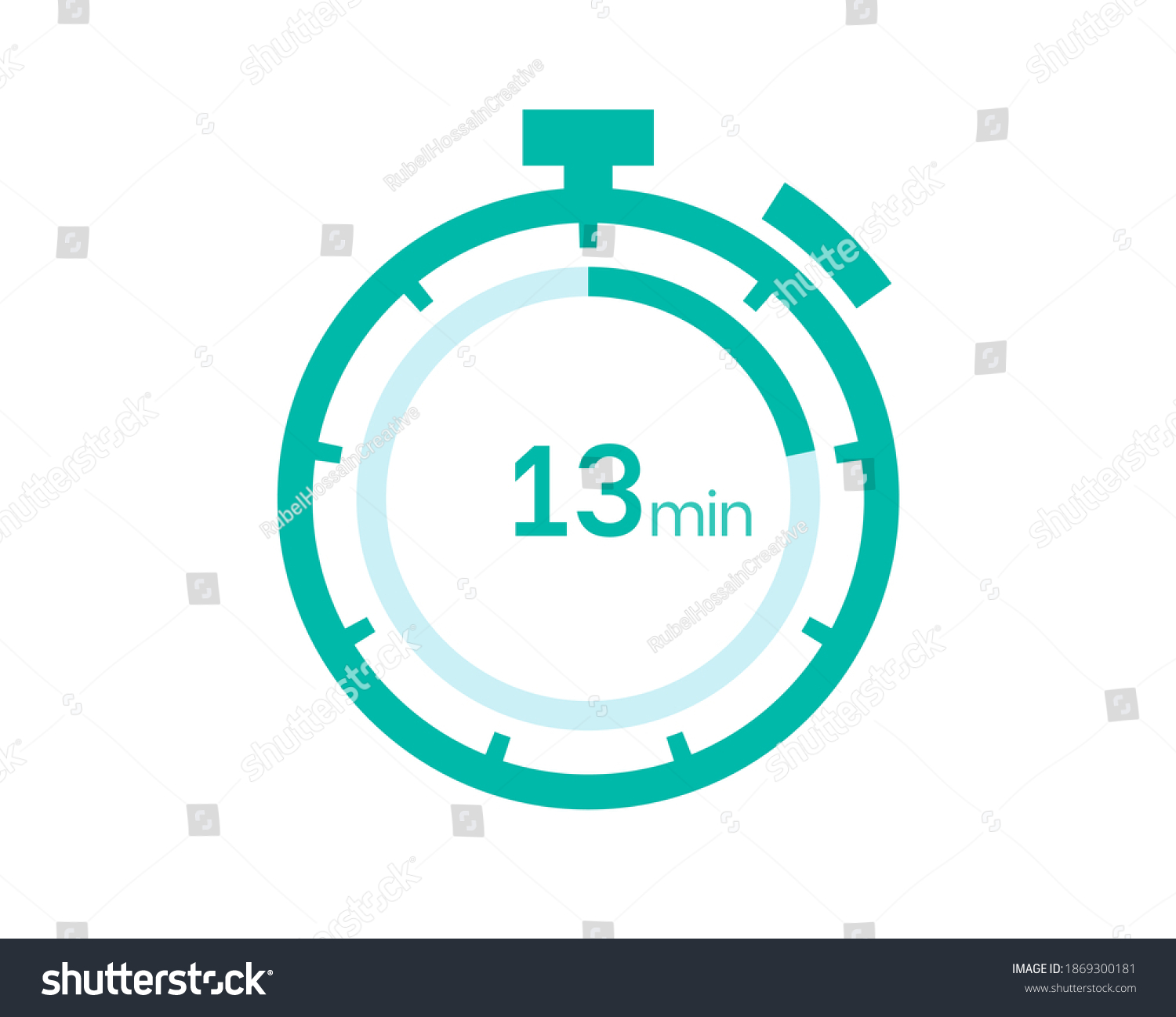 13 Minutes Timer Icon 13 Min Stock Vector (Royalty Free) 1869300181 ...