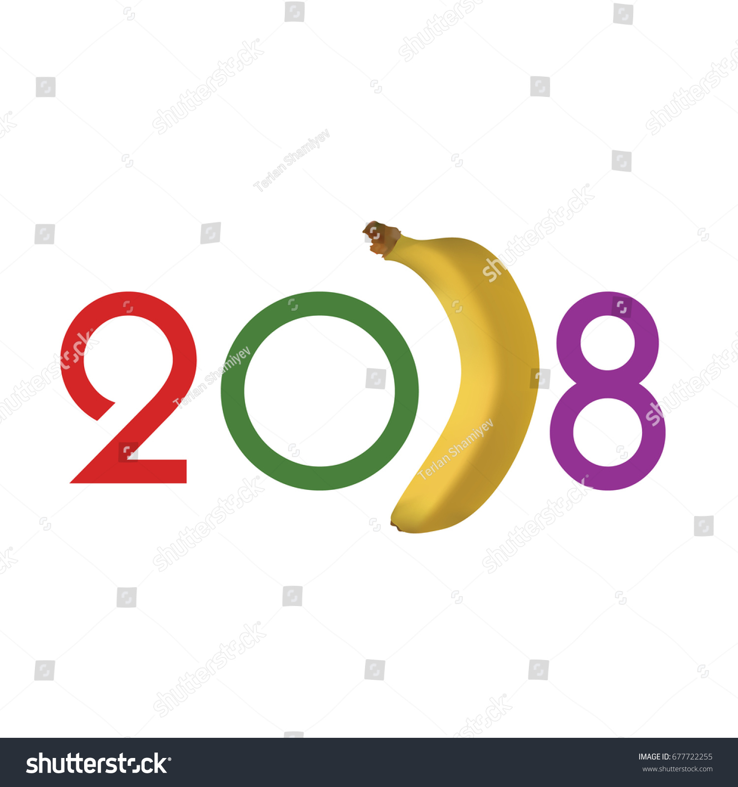 stock-vector--new-year-concept-banana-vector-with-number-with-white-background-677722255.jpg