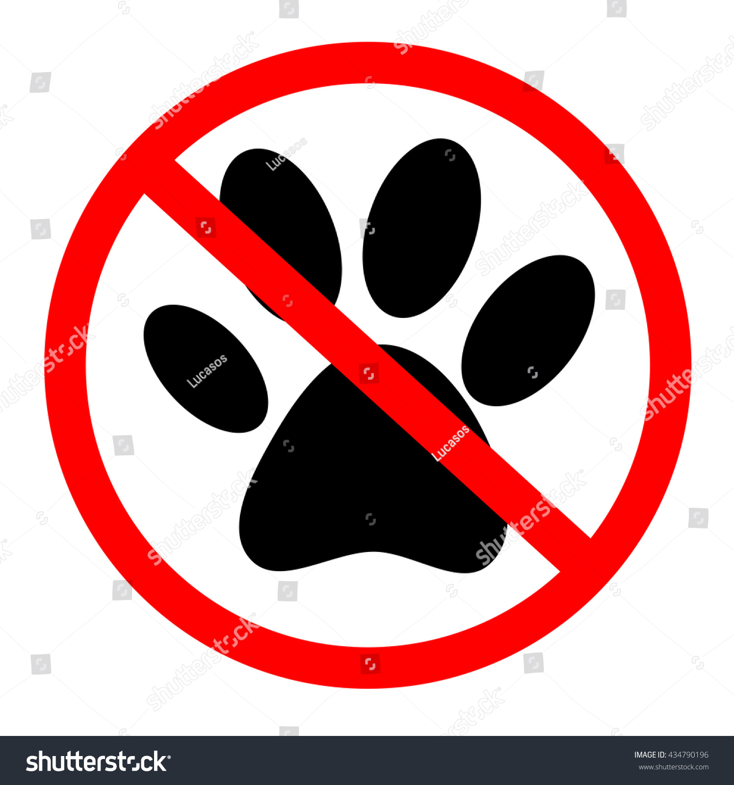 No Dogs Sign Vector Illustration Stock Vector (Royalty Free) 434790196