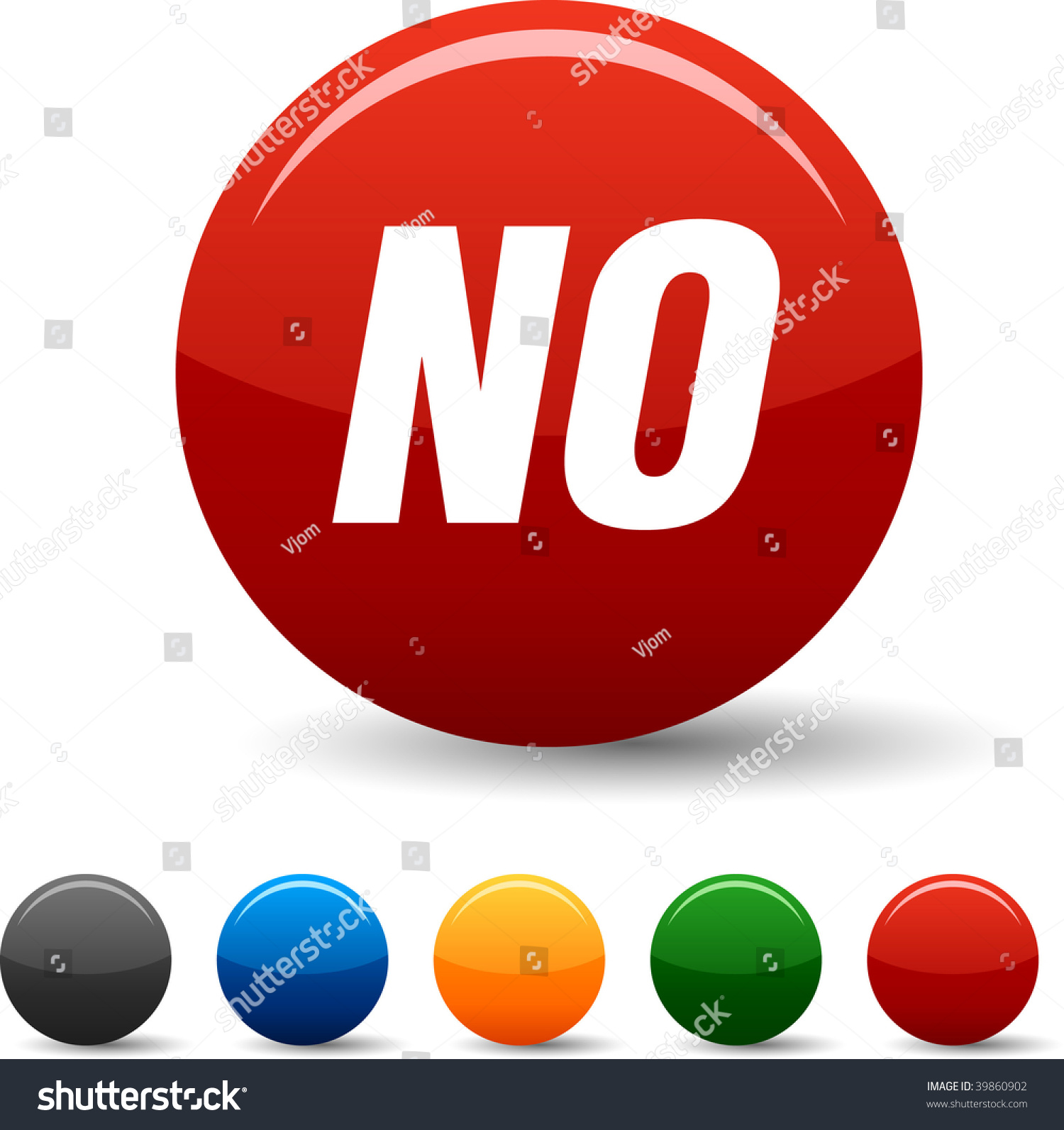 No Icon Set Vector Illustration Stock Vector (Royalty Free) 39860902 ...