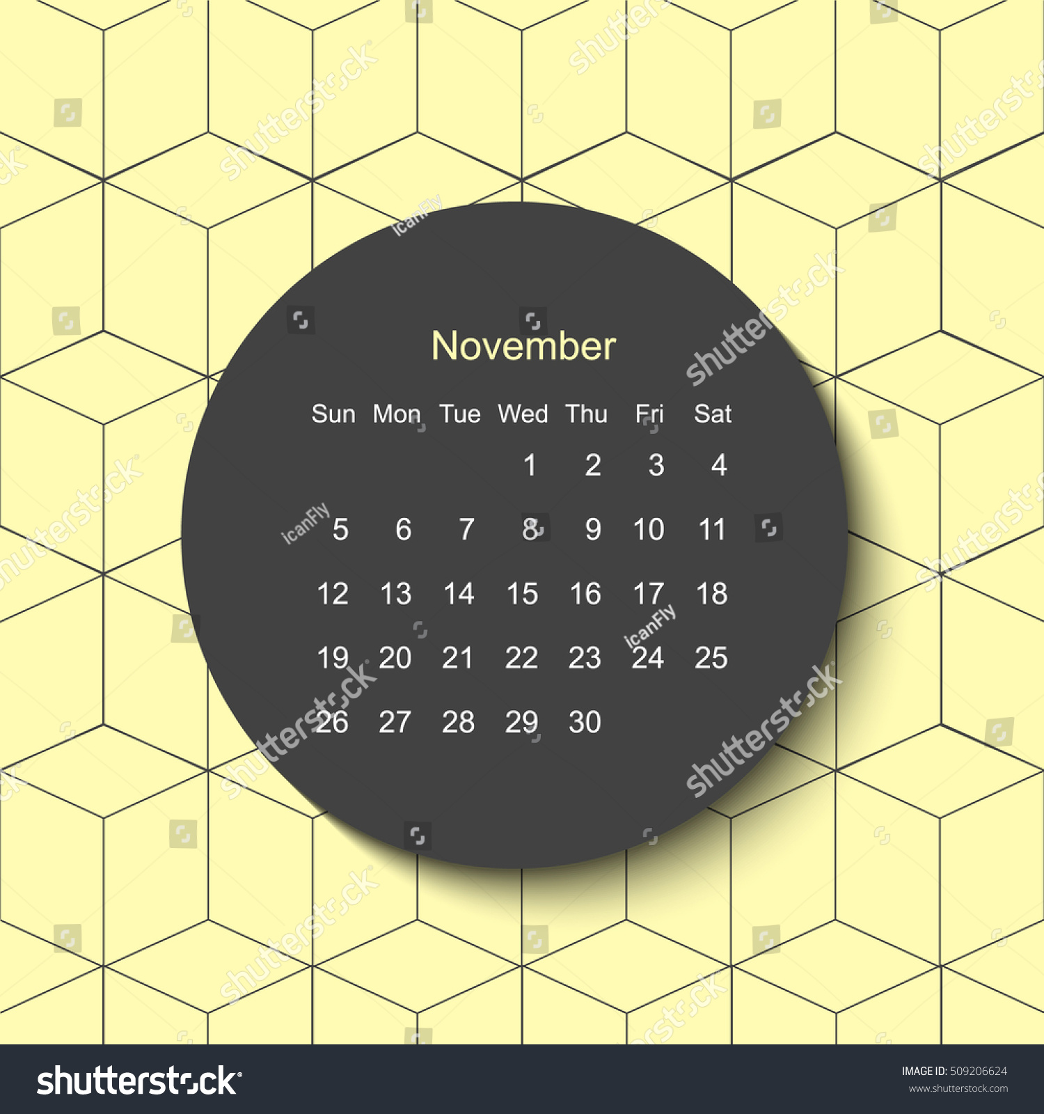 november calendar background