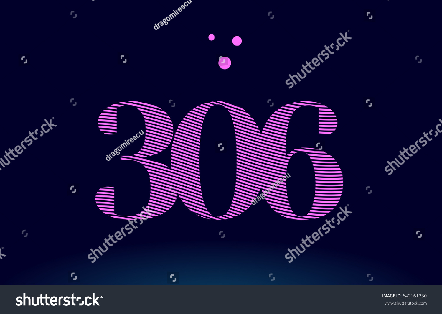SVG of 306 number digit logo pink line stripes magenta purple blue font creative text dots company vector icon design svg