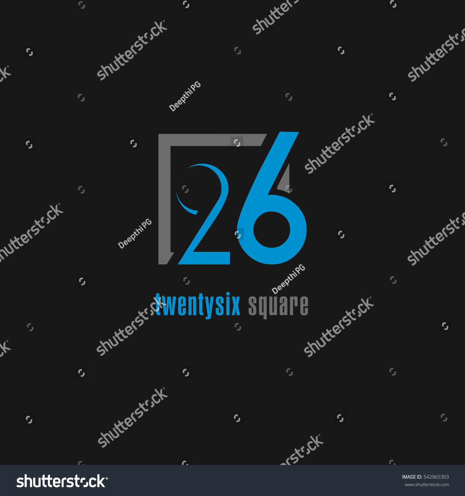 26 Number Logo Design Vector Element Stock Vector (Royalty Free