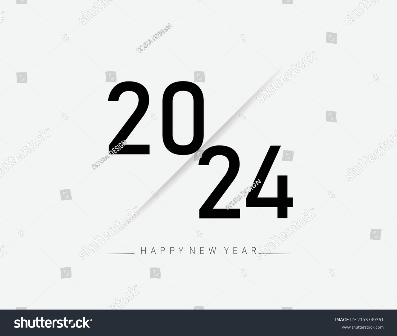 2024 Number On White Background 2024 Stock Vector (Royalty Free