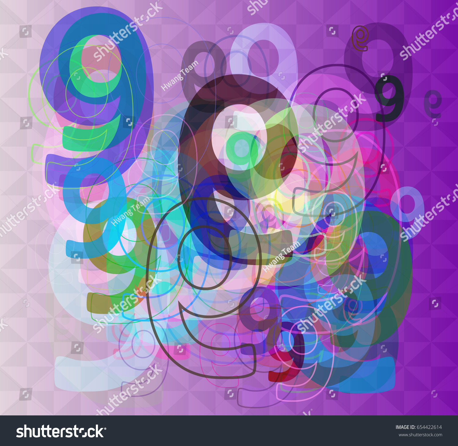 9 Number Texture Template Stock Vector (Royalty Free) 654422614 ...