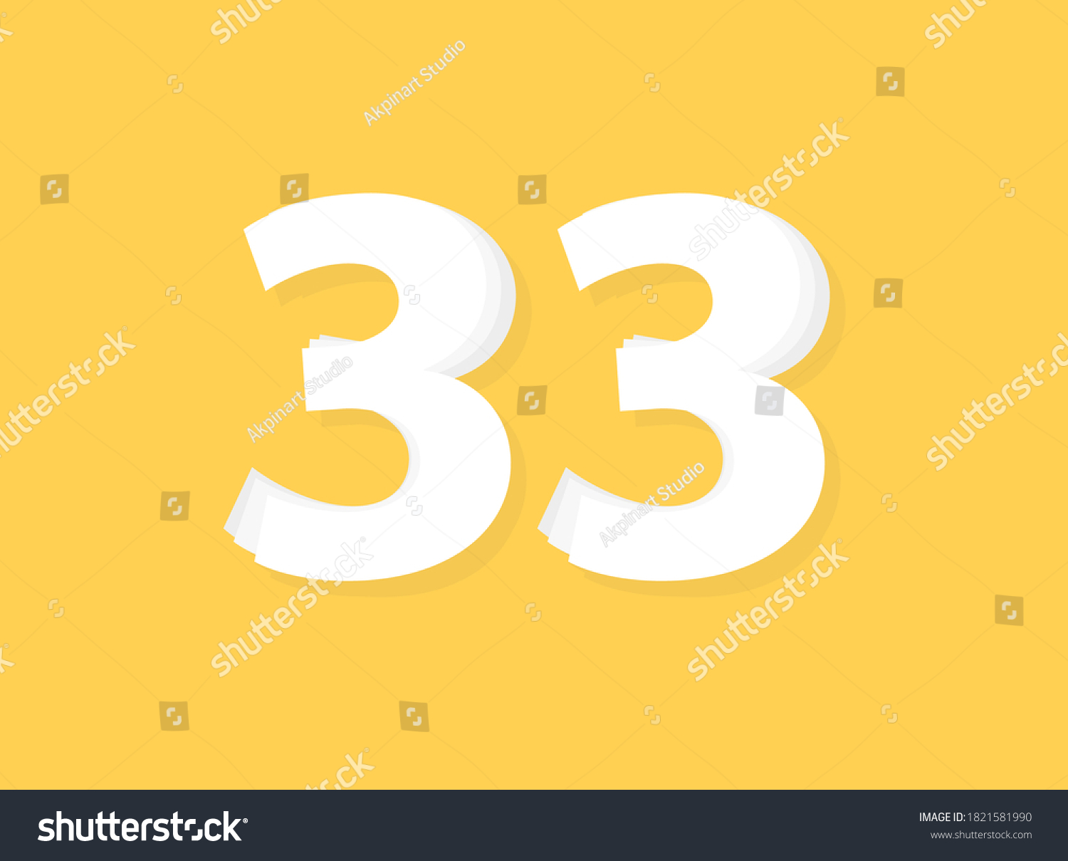 33 Number Vector Modern Layers Design Stock Vector (Royalty Free ...