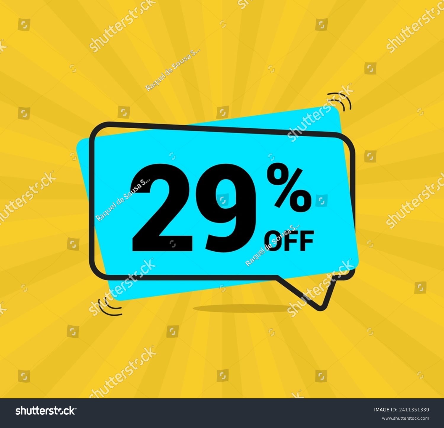 SVG of 29% OFF sale. Coupon of Discount Price. Discount promotion. Banner for twenty nine percent off offers. Yellow and blue Design Template Concept. Vector illustration. svg