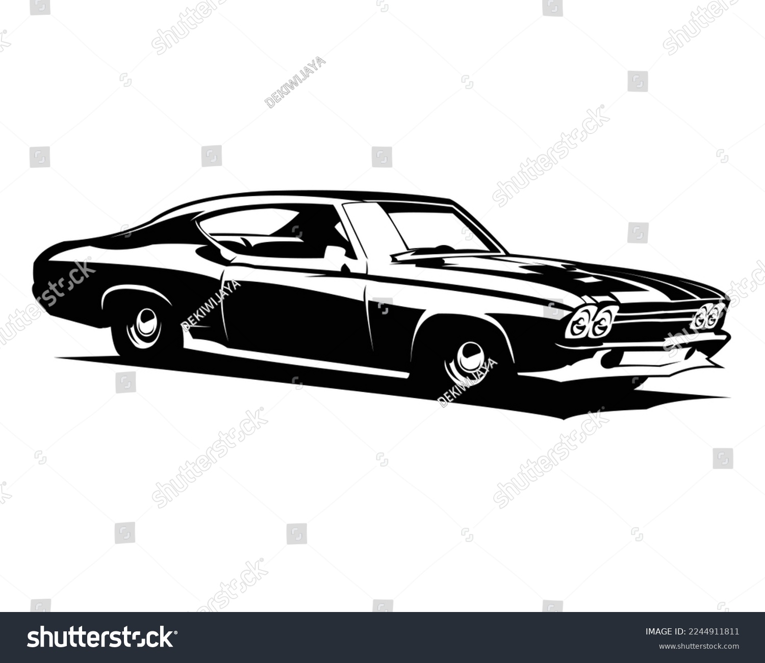SVG of  old chevy camaro car logo. view from side isolated white background. Best for badge, emblem, concept, design sticker, t-shirt and auto industry. svg
