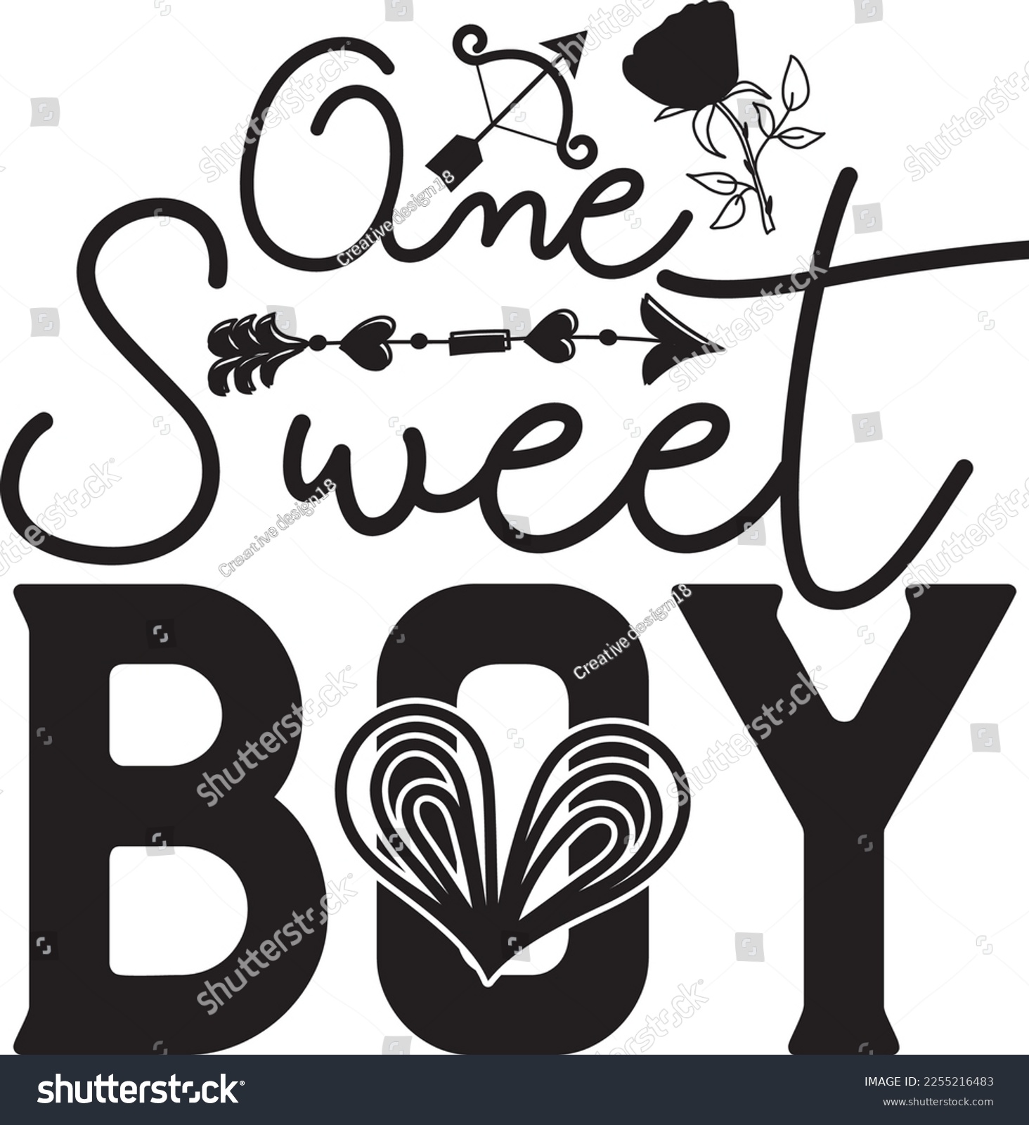 SVG of 
One sweet Boy SVG design svg