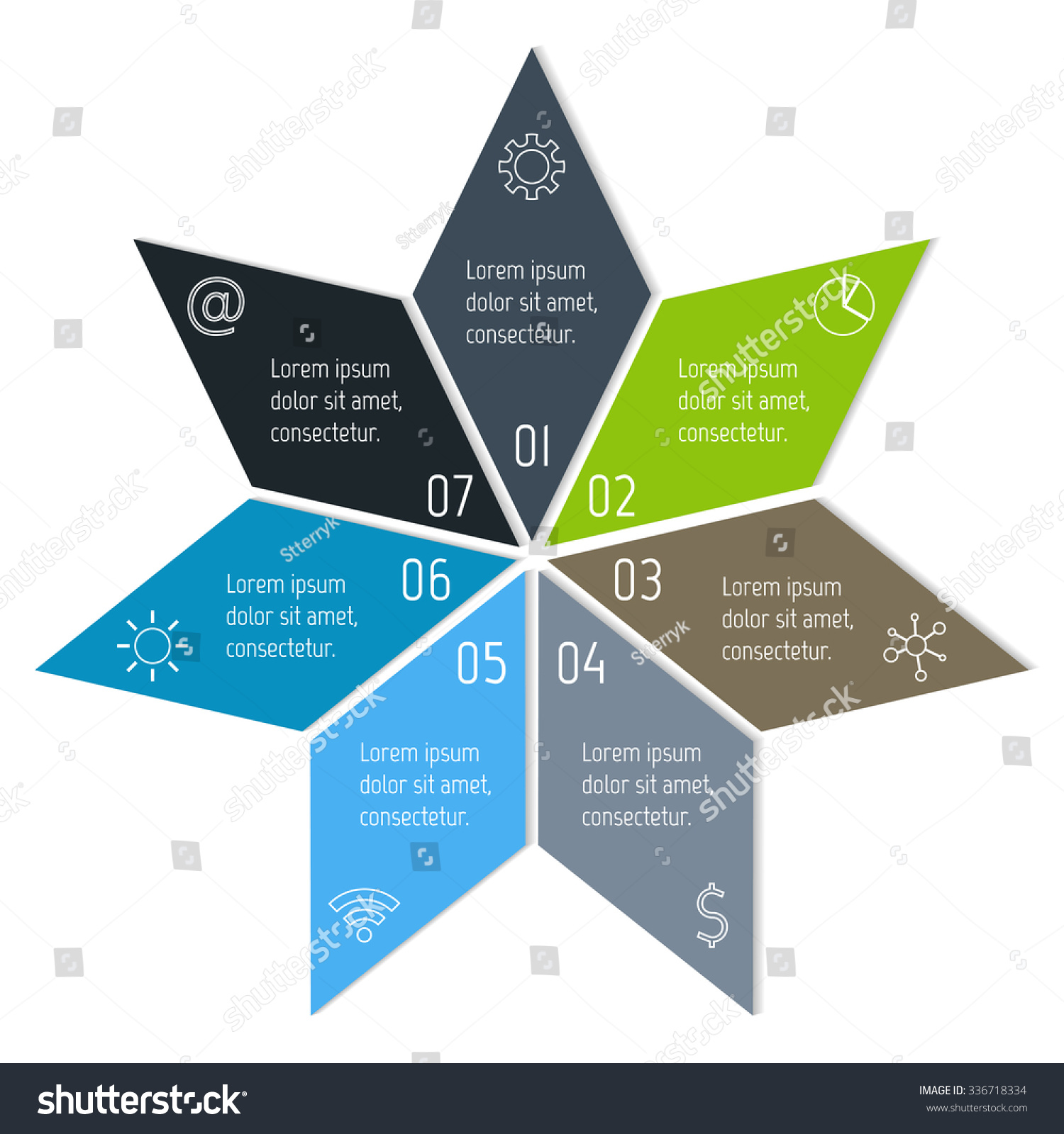 7 Options Round Infographic Banner Vector Stock Vector (Royalty Free ...