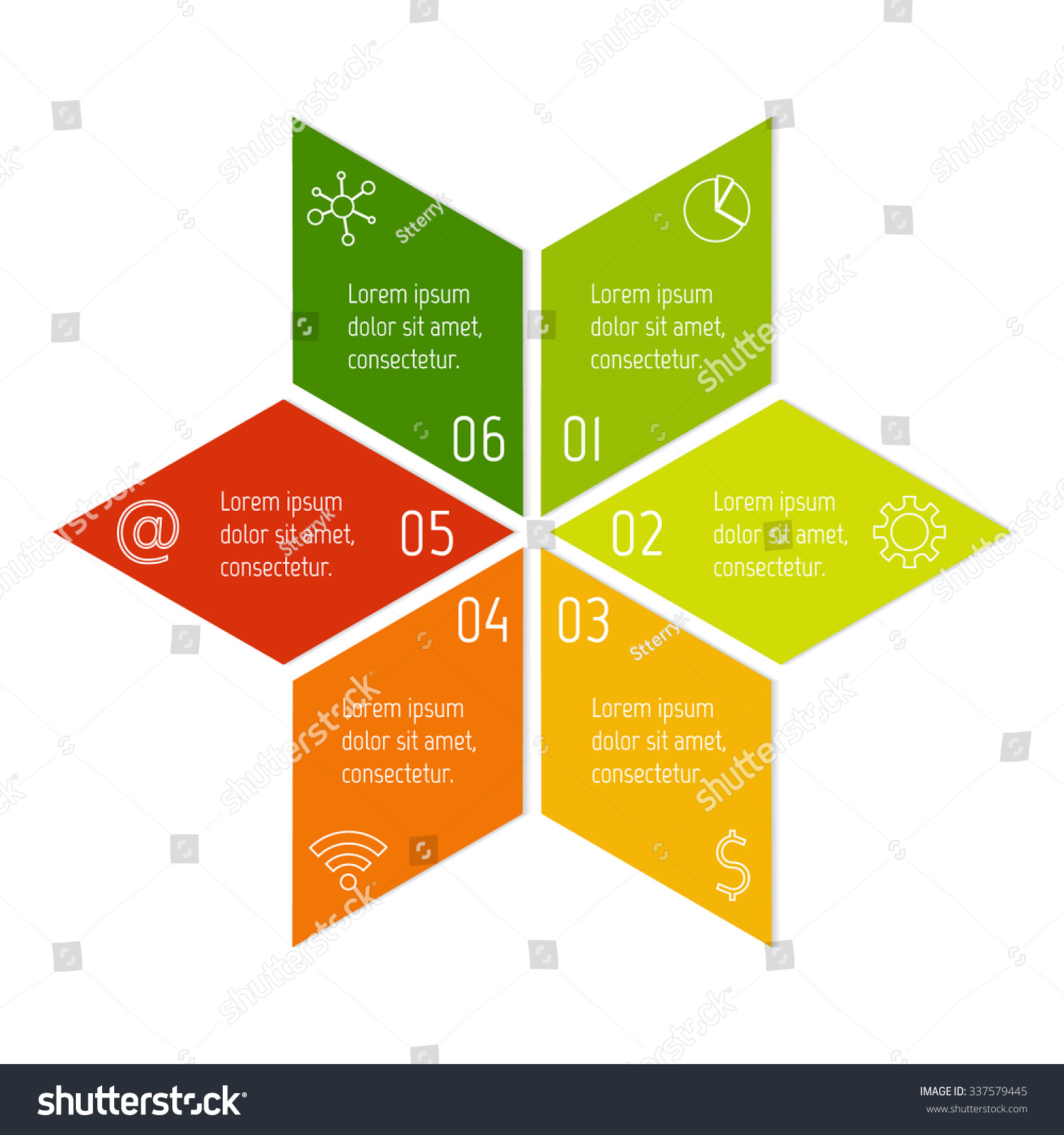 6 Options Round Infographic Banner Vector Stock Vector (Royalty Free ...