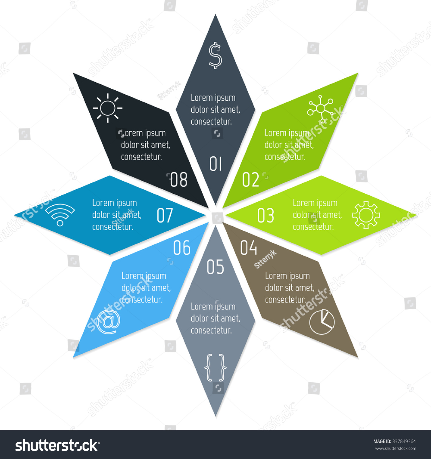 8 Options Round Infographic Banner Vector Stock Vector (Royalty Free ...