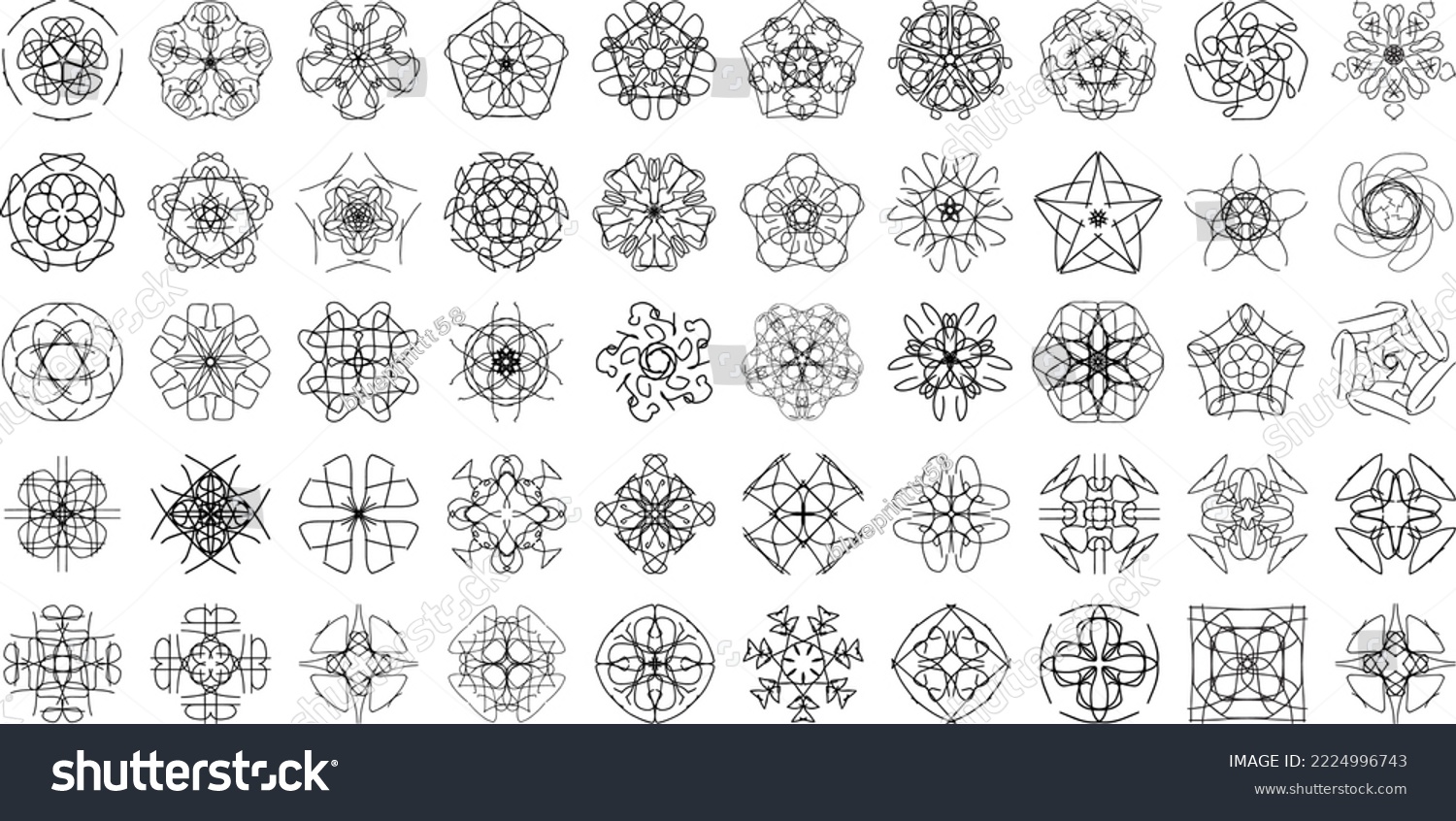 SVG of 50 Ornamental mandala vector design svg
