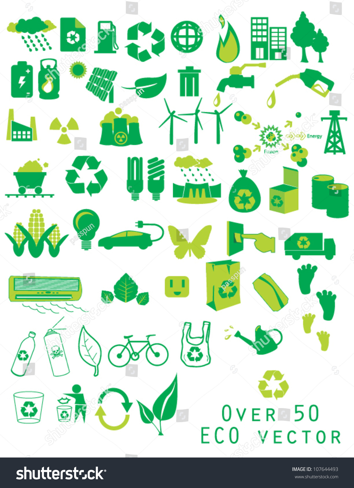 Over 50 Eco Vector Green Energy Icon Set Depicting Energy And Energy ...