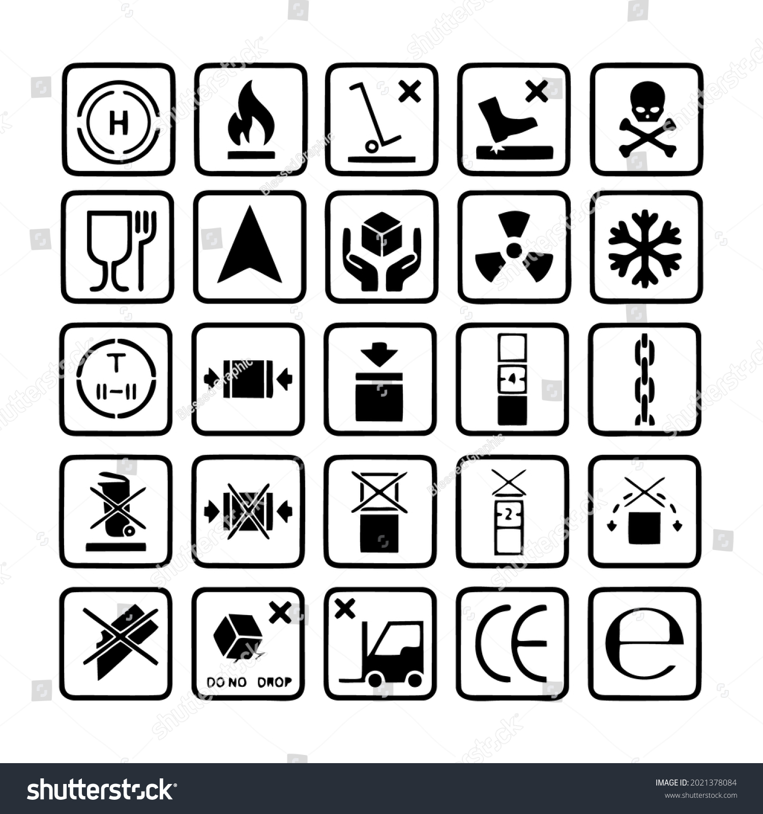 Packaging Icon Symbol Set Package Logo Stock Vector (royalty Free 