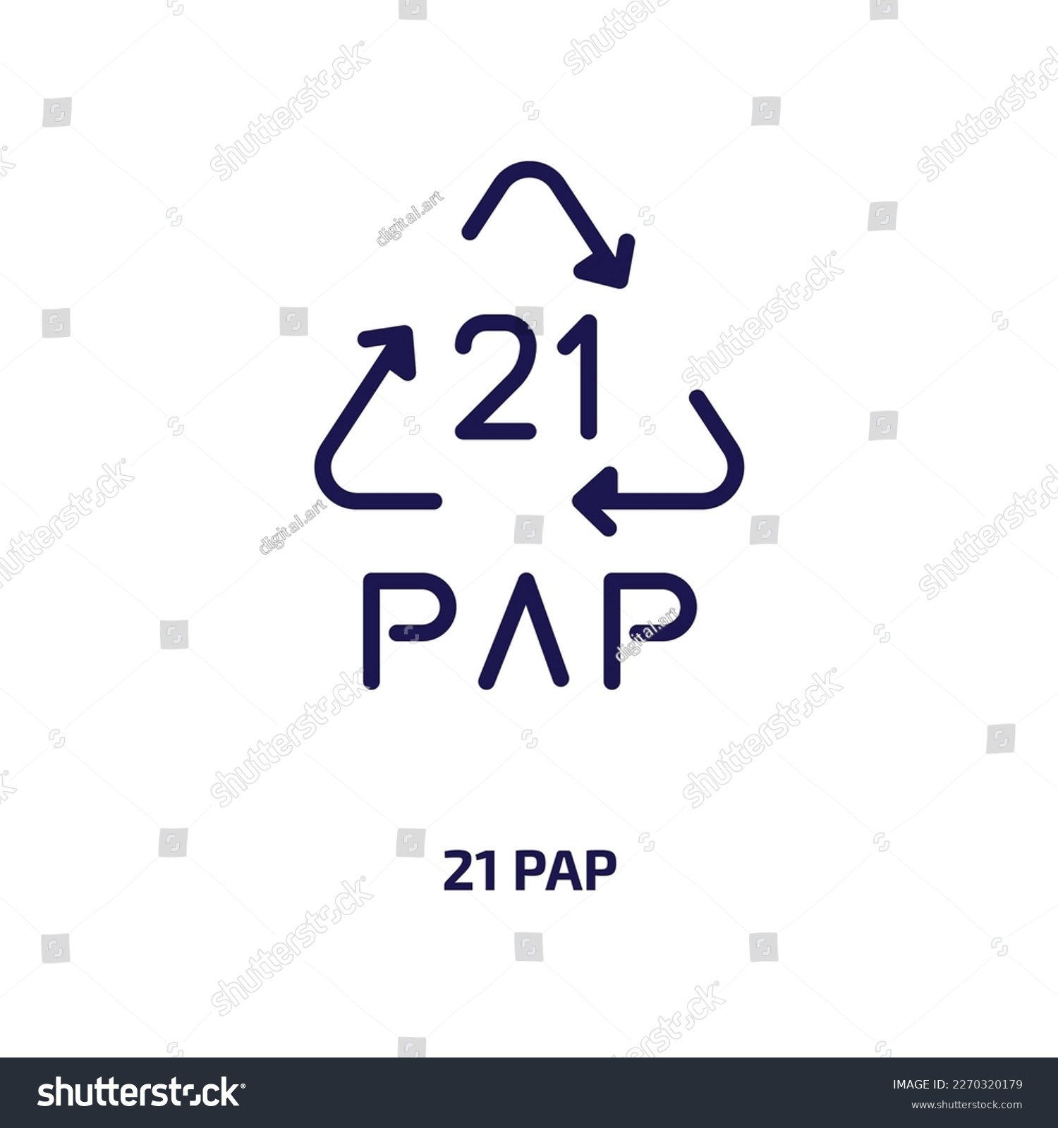 SVG of 21 pap icon from user interface collection. Thin linear 21 pap, 21, pap outline icon isolated on white background. Line vector 21 pap sign, symbol for web and mobile svg