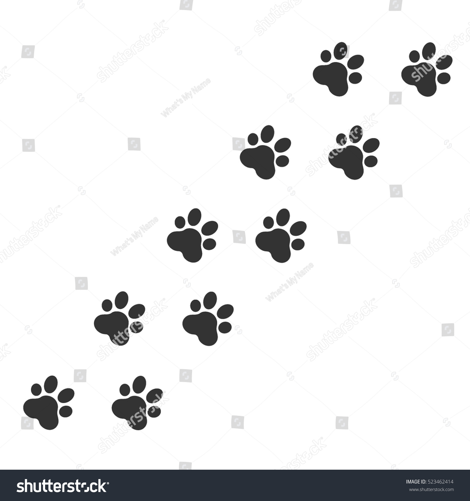 Paw Print. Vector Illustration - 523462414 : Shutterstock