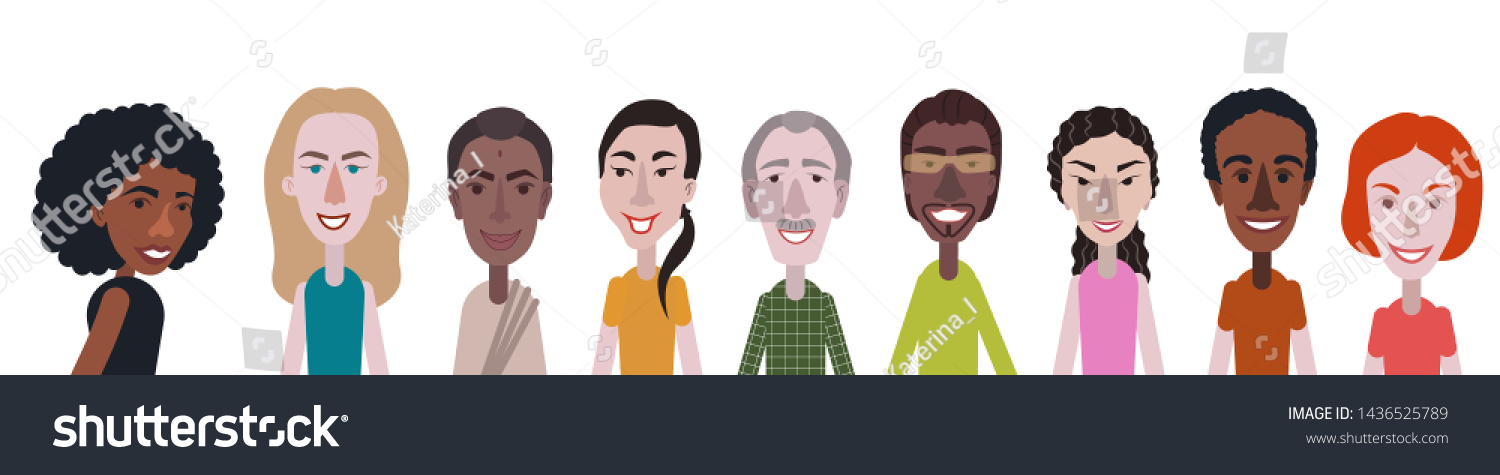 people-different-nationalities-vector-image-several