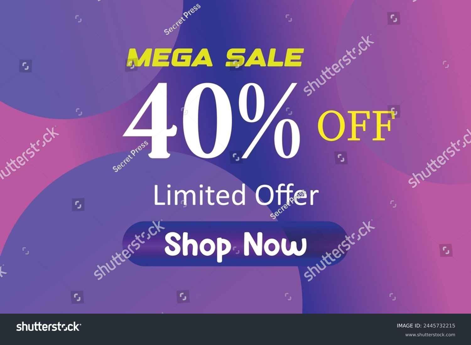 SVG of 40 percent Mega Discount sale Colorful minimal gradient blue pink vector illustration banner
40% OFF. Special Offer Marketing Announcement. Discount promotion.40% Discount Special Offer svg