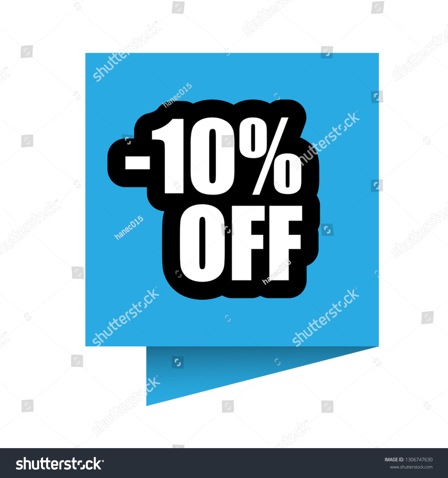 10 Percent Off Sale Label10 Discount Stock Vector Royalty Free