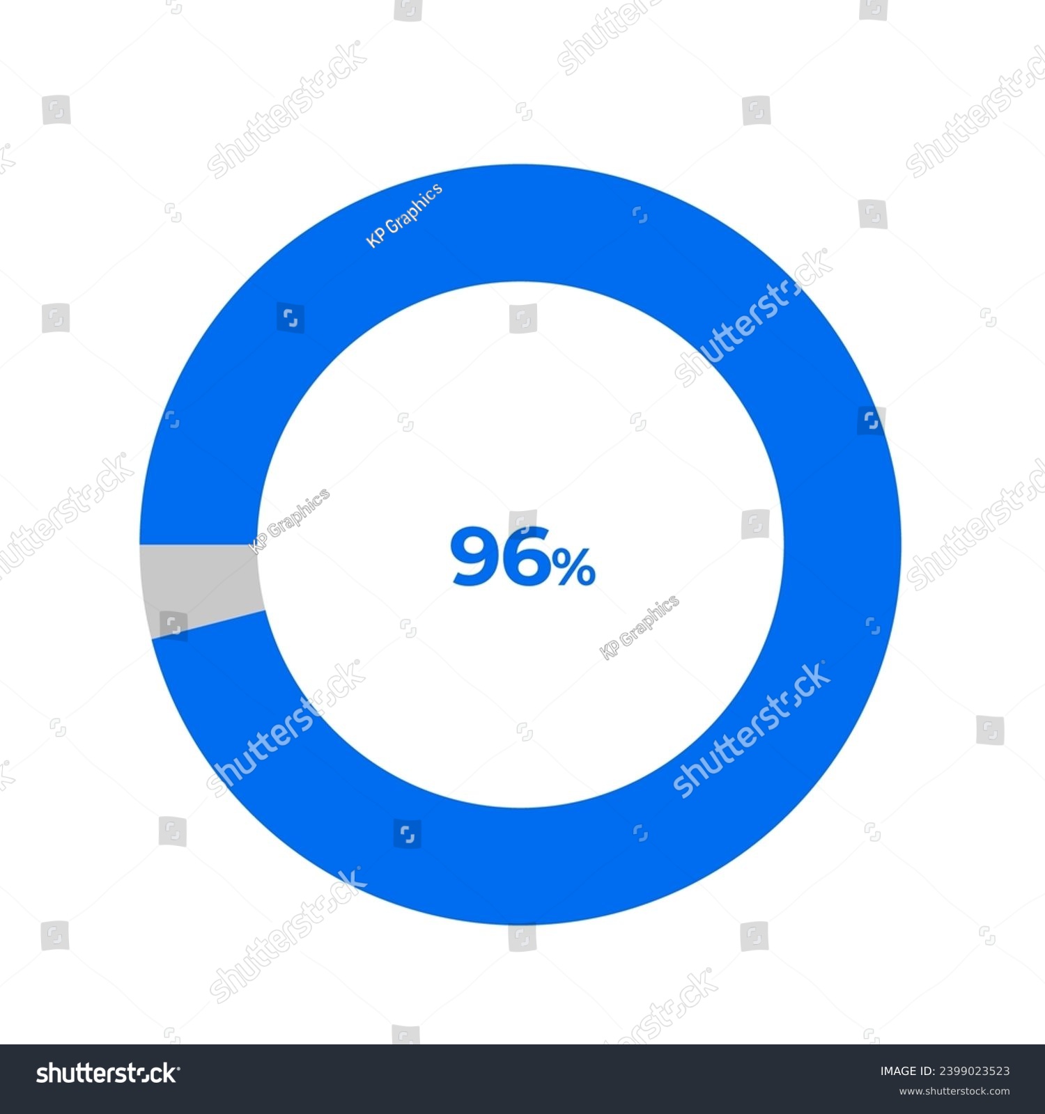 SVG of 96 percent pie chart outline stroke vector illustration eps  svg