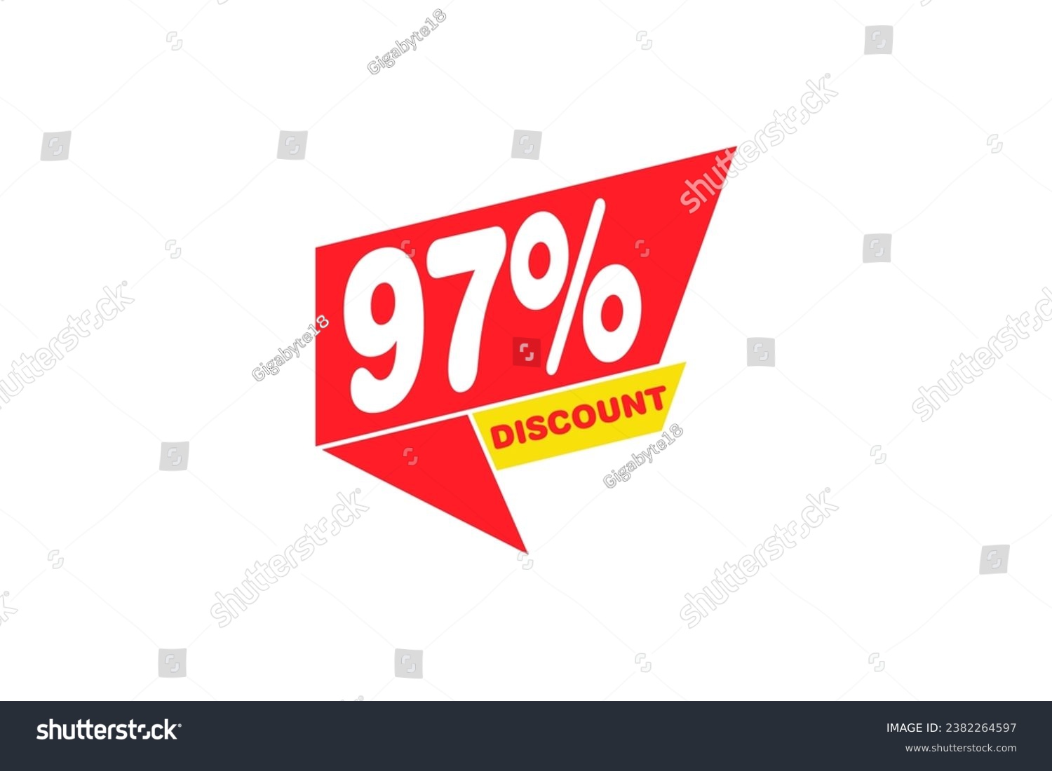 SVG of 97 percent Sale and discount labels. price off tag icon flat. svg
