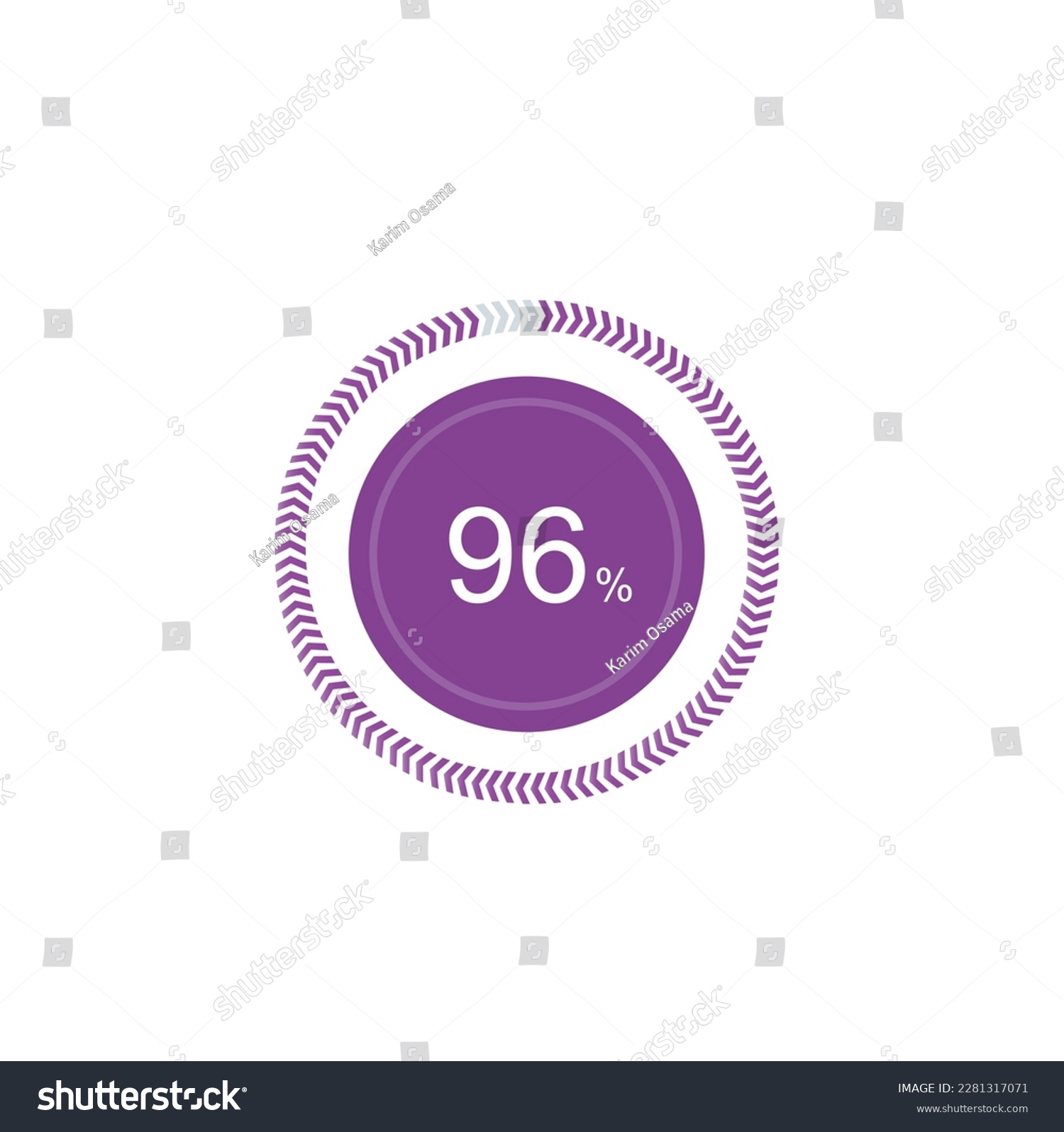 SVG of 96% percentage infographic circle icons,96 percents pie chart infographic elements for Illustration, business, web design. svg