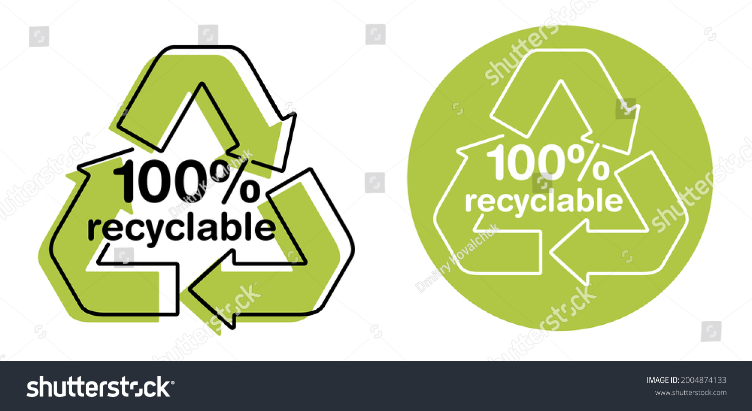 SVG of 100 percents Fully Recyclable stamp for biodegradable materials and products. Zero waste industry and Environmental protection program svg