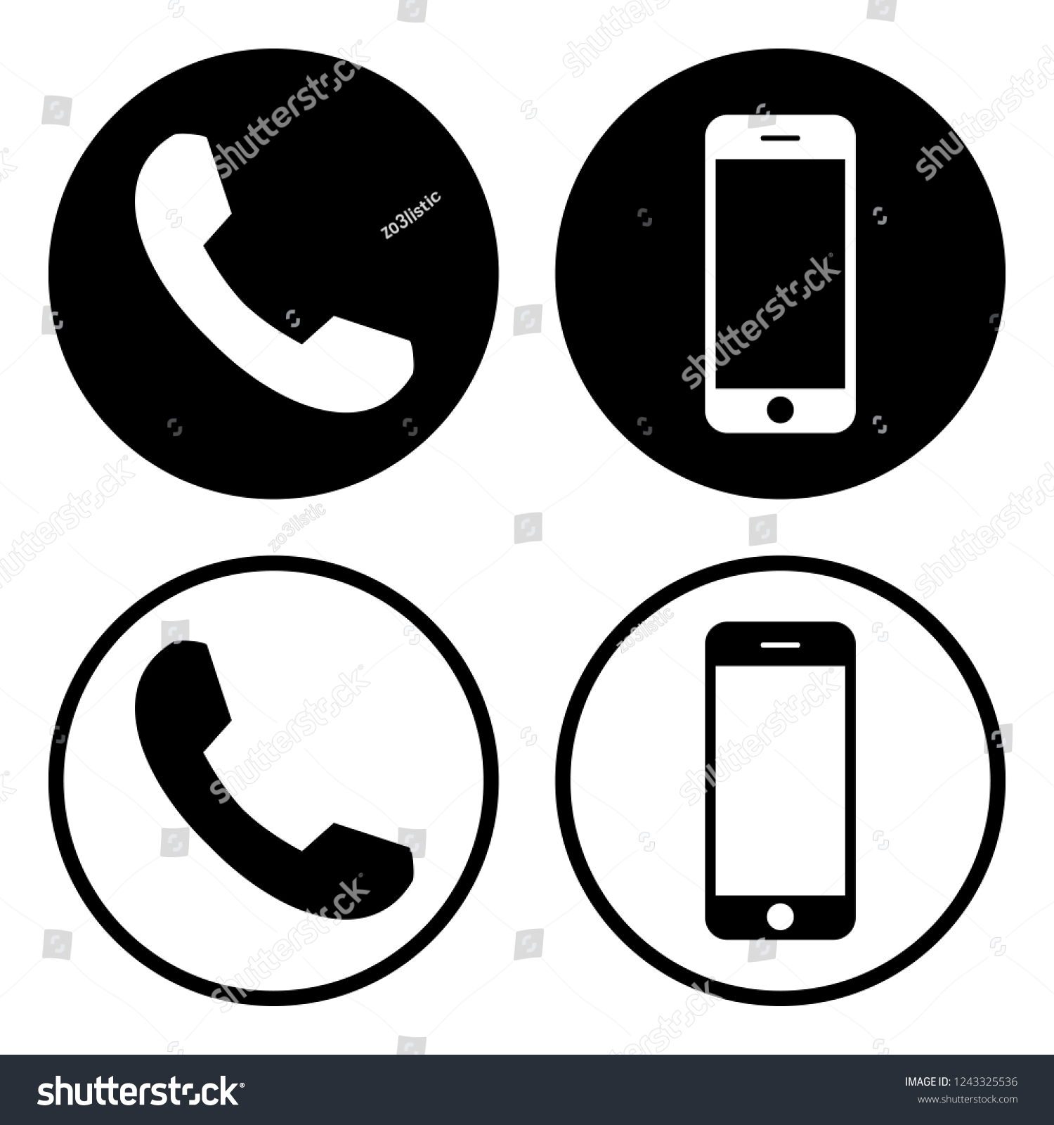 Phone Icon Vector Call Icon Vector Stock Vector (Royalty Free ...