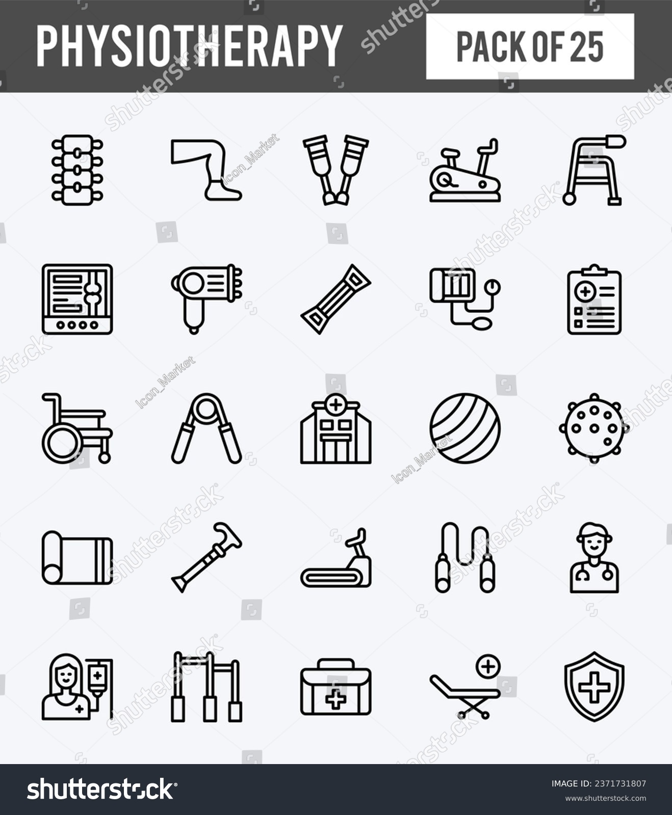 SVG of 25 Physiotherapy Lineal Expanded icons pack. vector illustration. svg