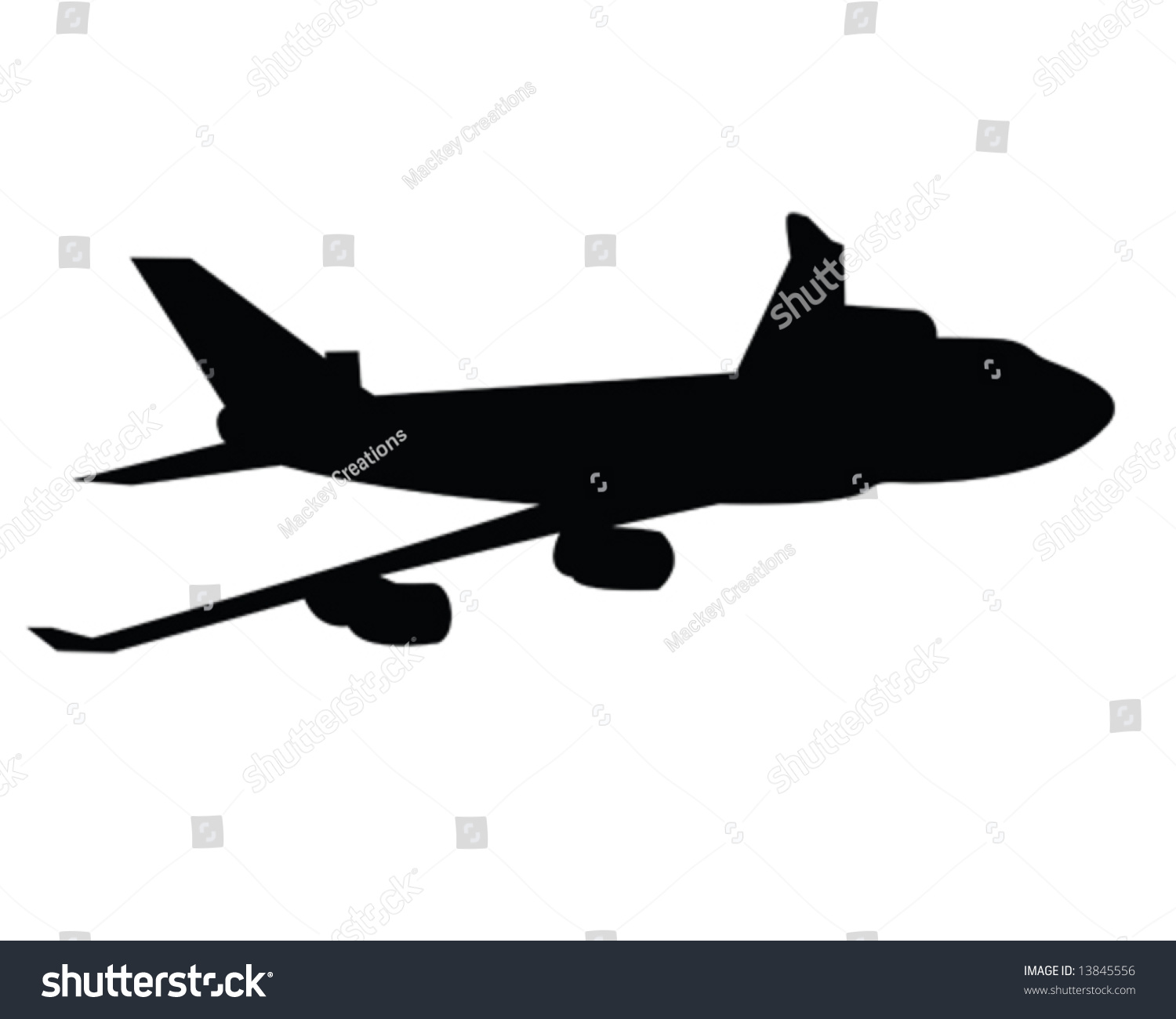 SVG of 747 Plane Vector Illustration svg
