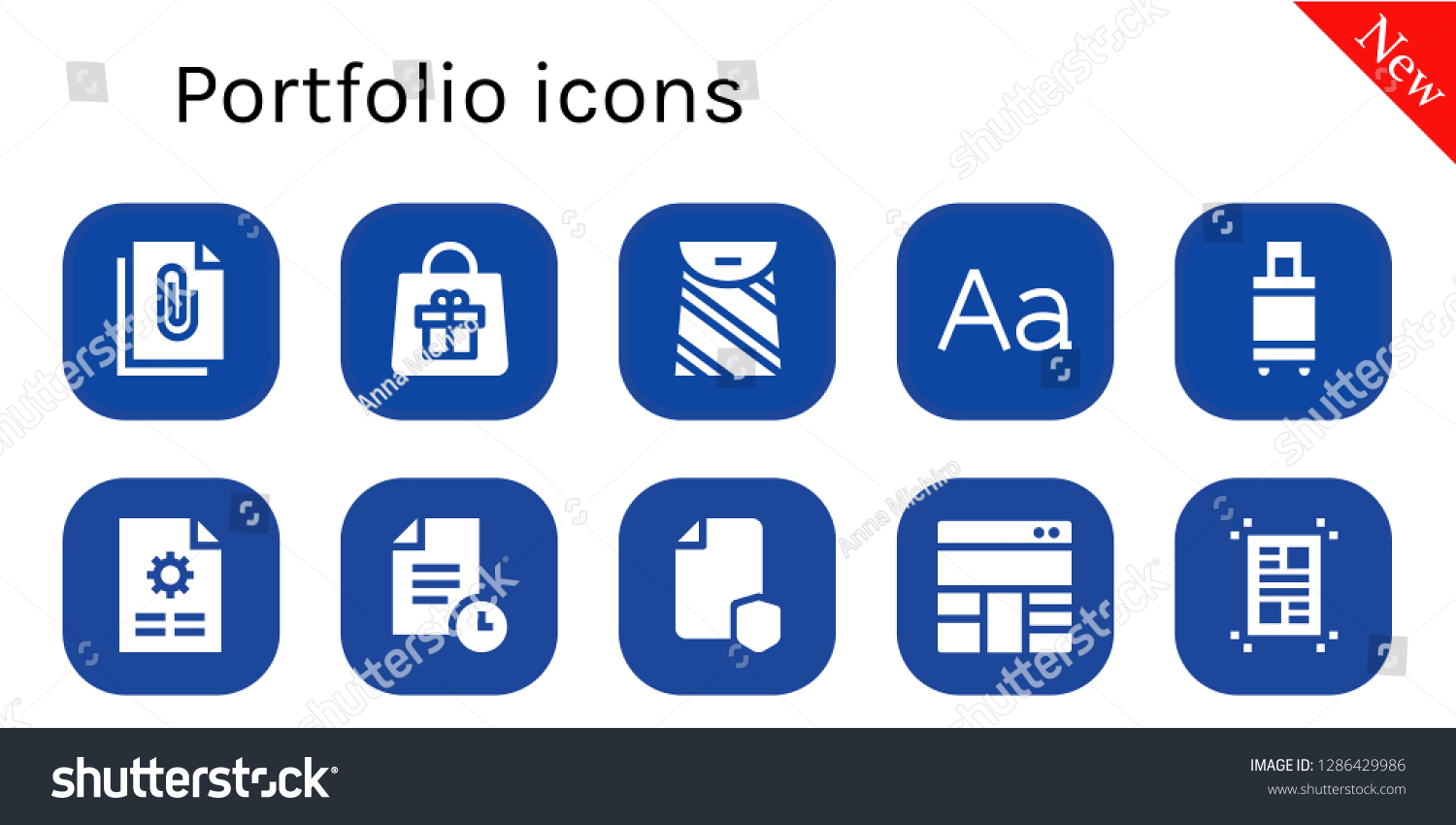 Portfolio Icon Set 10 Filled Portfolio Stock Vector Royalty Free Shutterstock