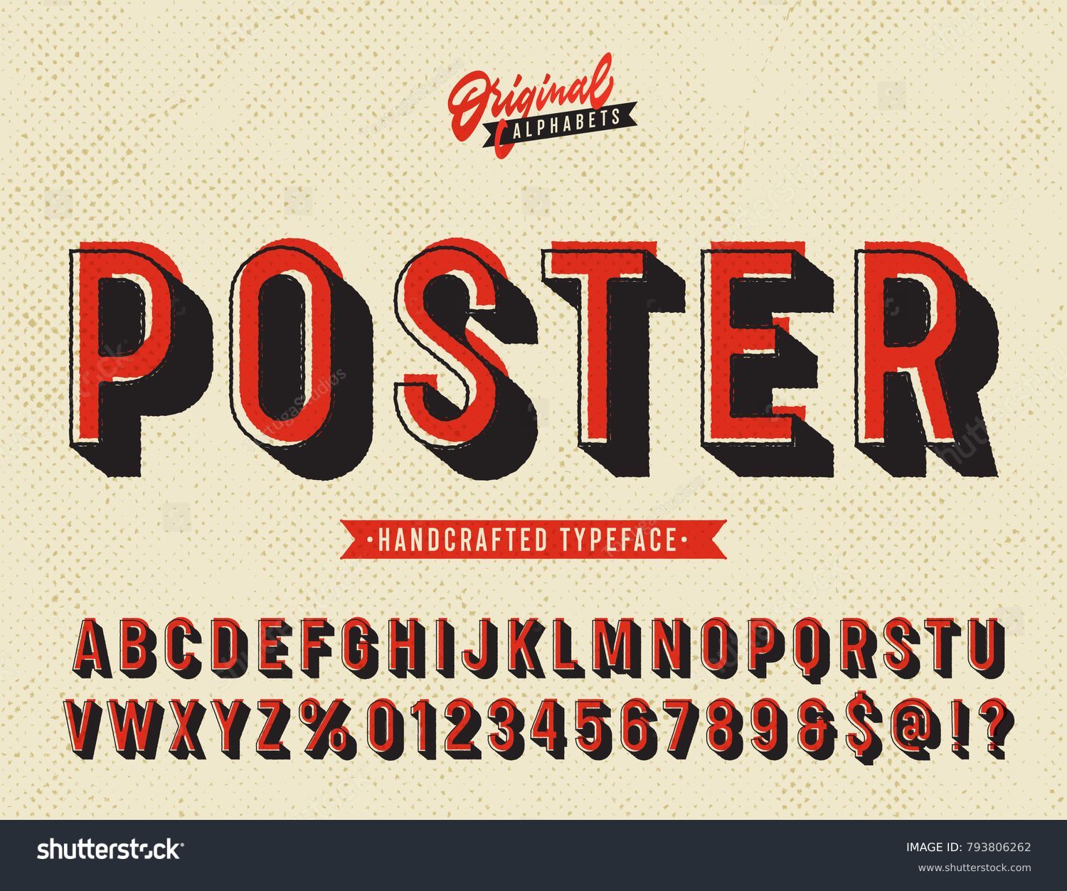 SVG of 'Poster' Vintage Sans Serif Alphabet with Offset Printing Effect. Retro Textured Typeface. Vector Illustration. svg