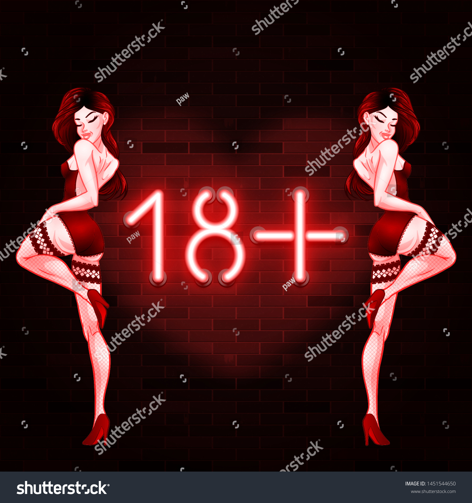 18 Poster Two Beautiful Sexy Women Stock Vector Royalty Free