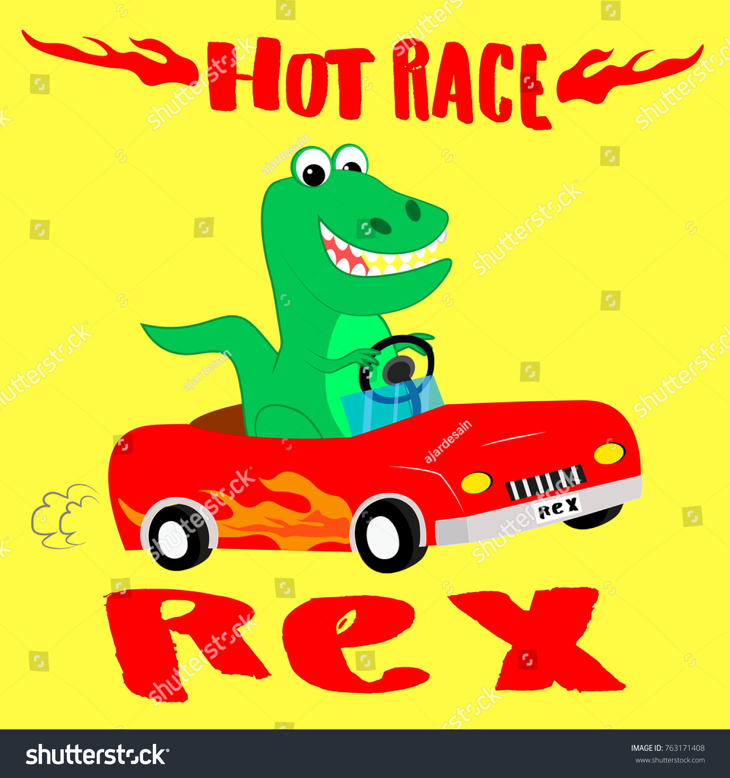 dinosaur race car