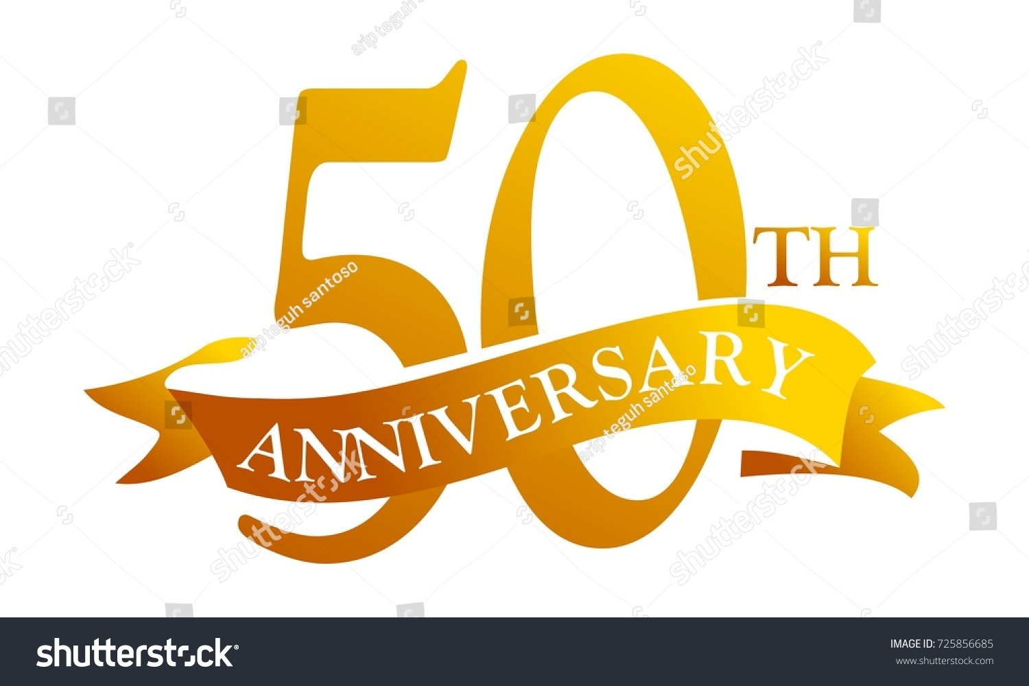 50 Ribbon Anniversary Stock Vector (Royalty Free) 725856685 | Shutterstock