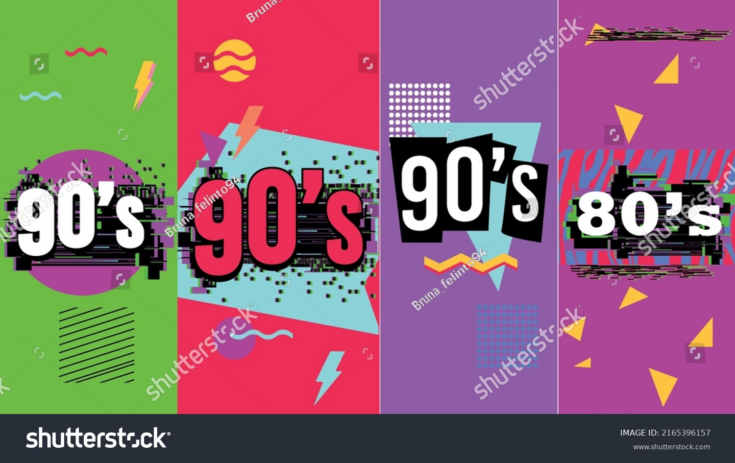 90s 80s Poster Eighties Aesthetic Graphic Stock Vector (Royalty Free ...